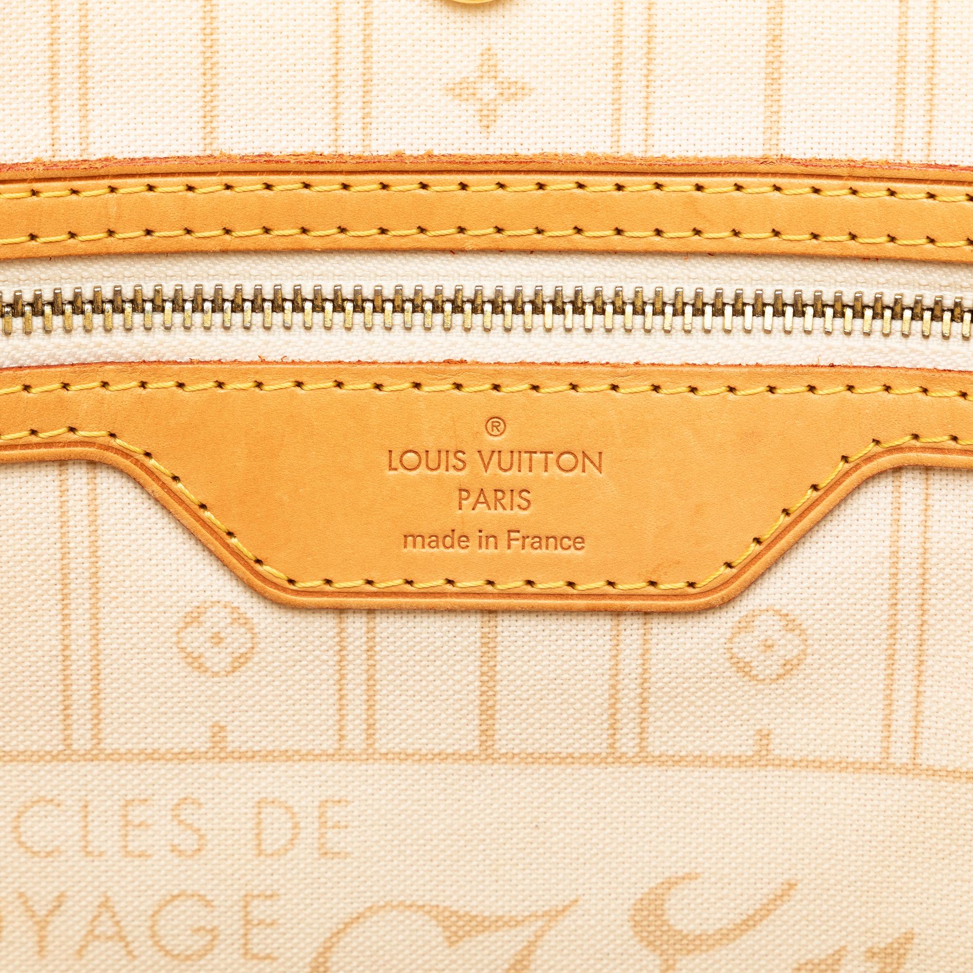 Louis Vuitton Damier Azur Neverfull MM (SHG-PxbWdh)
