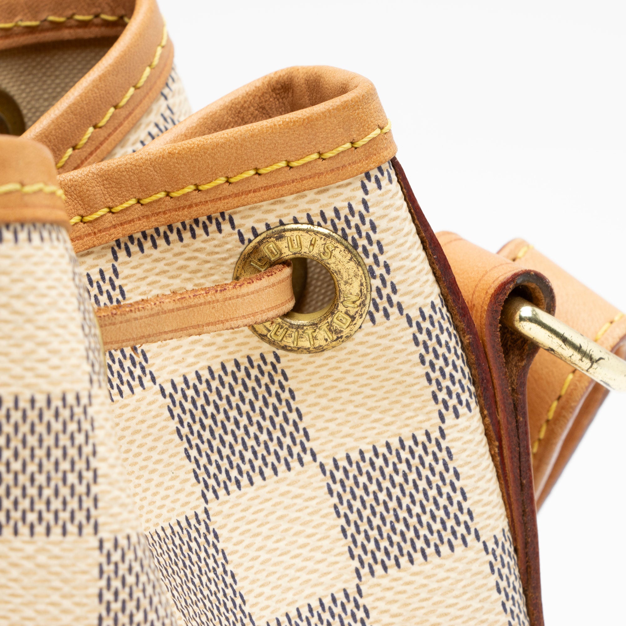 Louis Vuitton Damier Azur Noe BB Bucket Bag (SHF-rk9lnv)