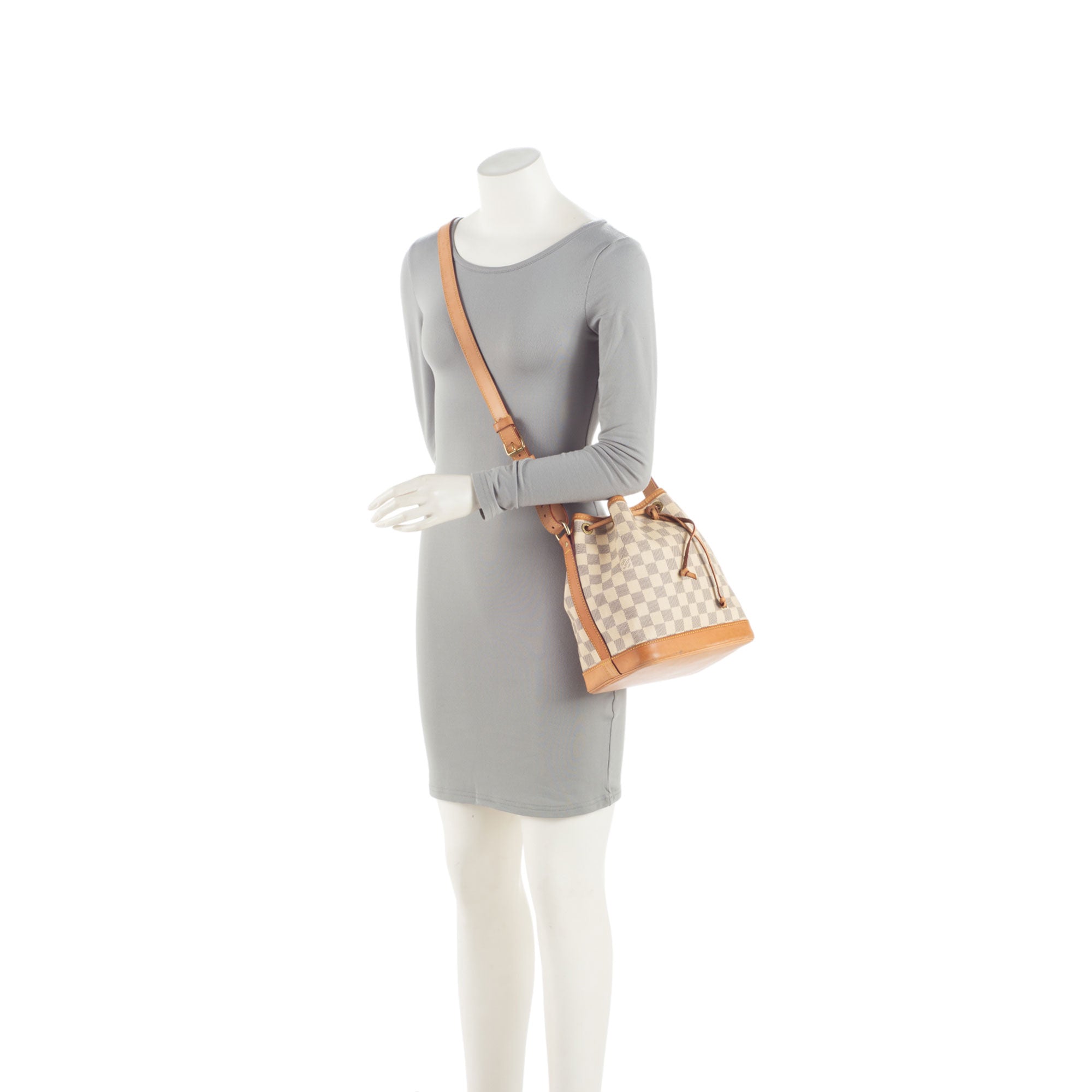 Louis Vuitton Damier Azur Noe BB Bucket Bag (SHF-rk9lnv)