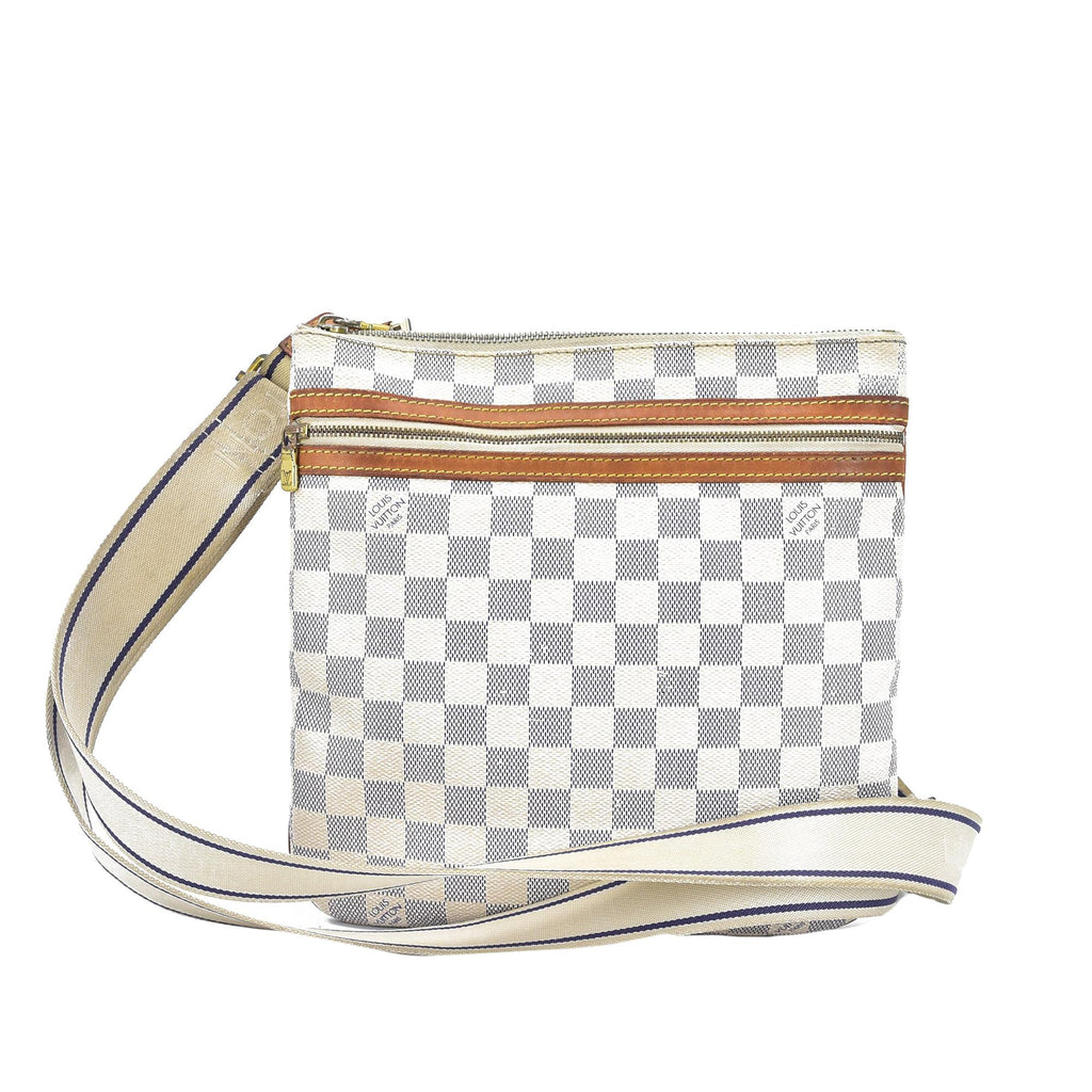 Louis Vuitton Pre-Owned White Damier Azur Pochette Bosphore