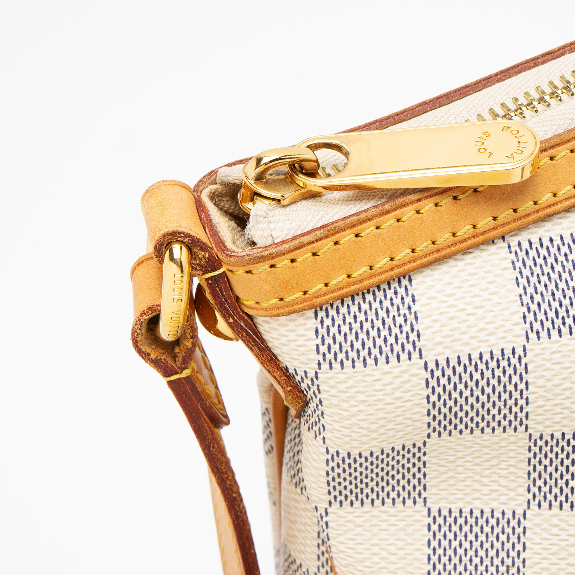Louis Vuitton Damier Azur Siracusa PM Shoulder Bag (SHF-3IxoAb)