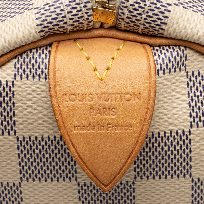 Louis Vuitton Damier Azur Speedy 30 Satchel (SHF-qafYSo)