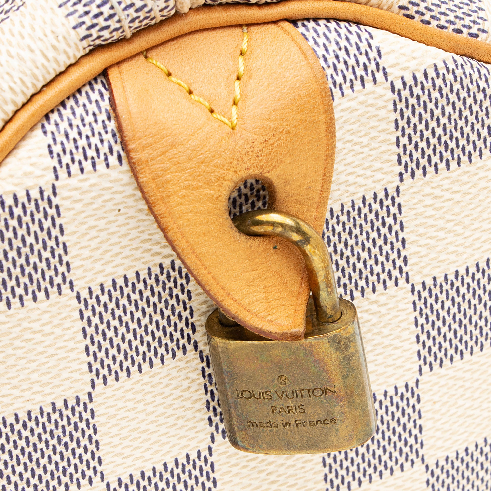 Louis Vuitton Damier Azur Speedy 30 Satchel