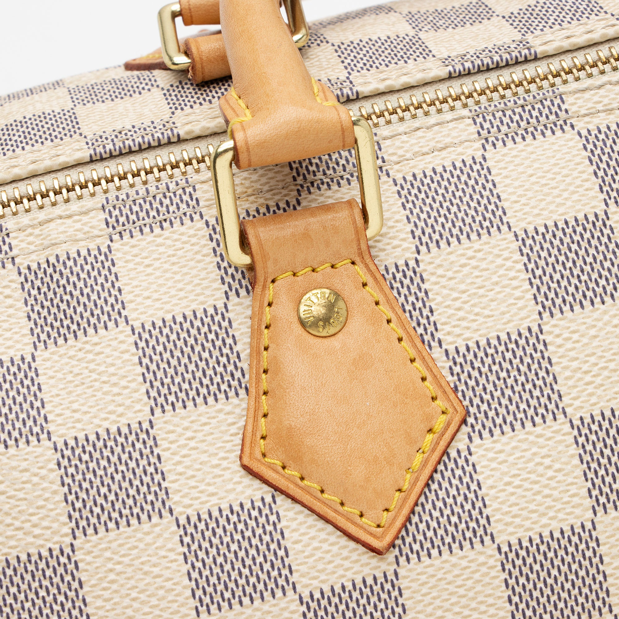 Louis Vuitton Damier Azur Speedy 35 Satchel (SHF-Sjma9Y)