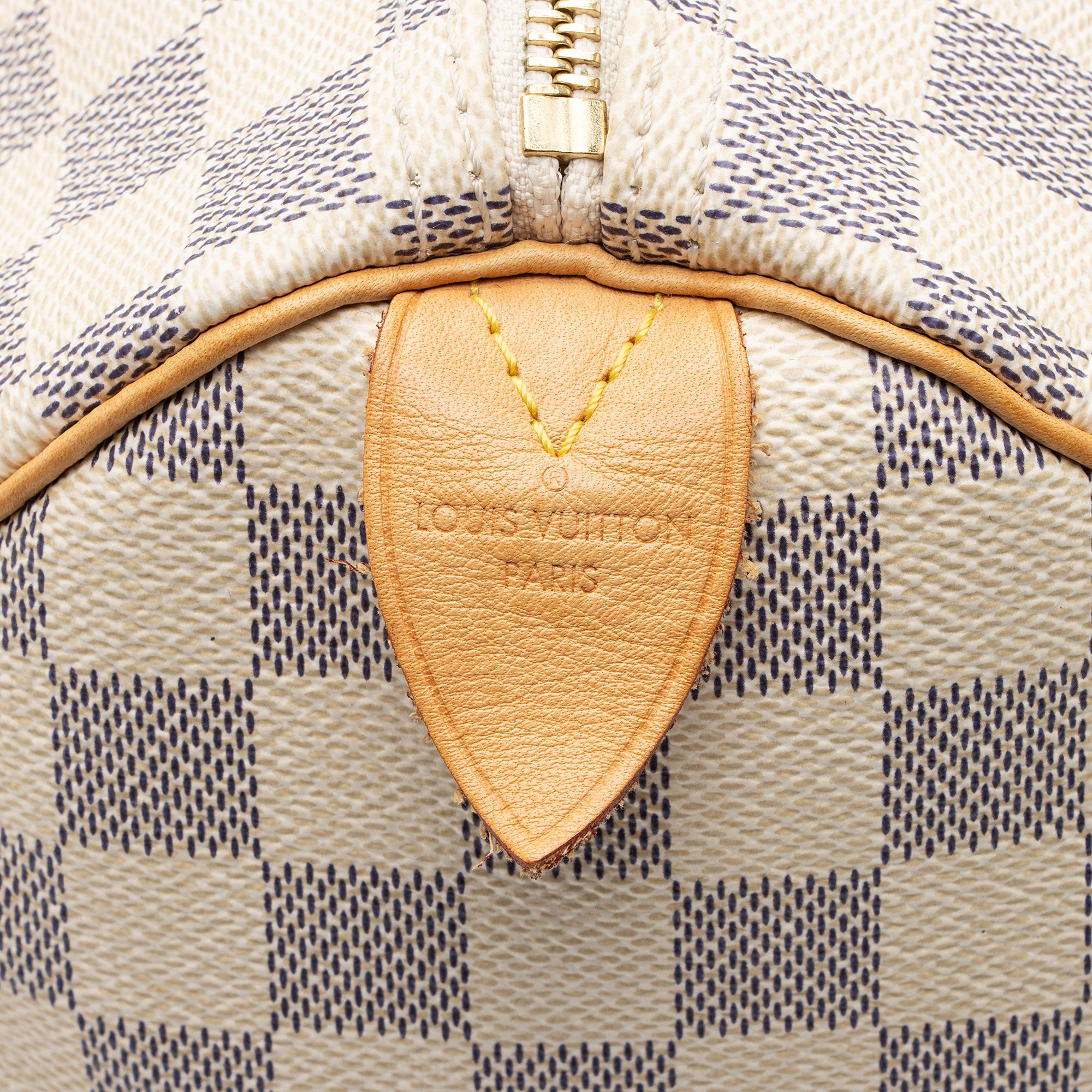 Louis Vuitton Damier Azur Speedy 35 Satchel (SHF-Sjma9Y)