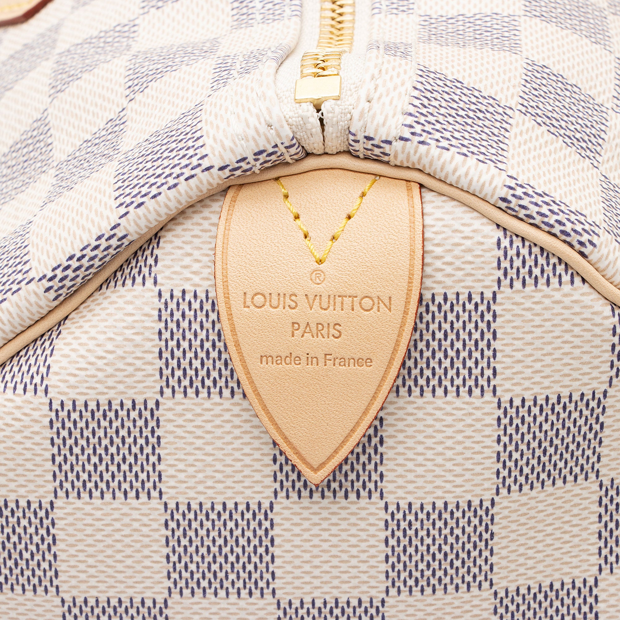 Louis Vuitton Damier Azur Speedy 35 Satchel (SHF-25zlLp)