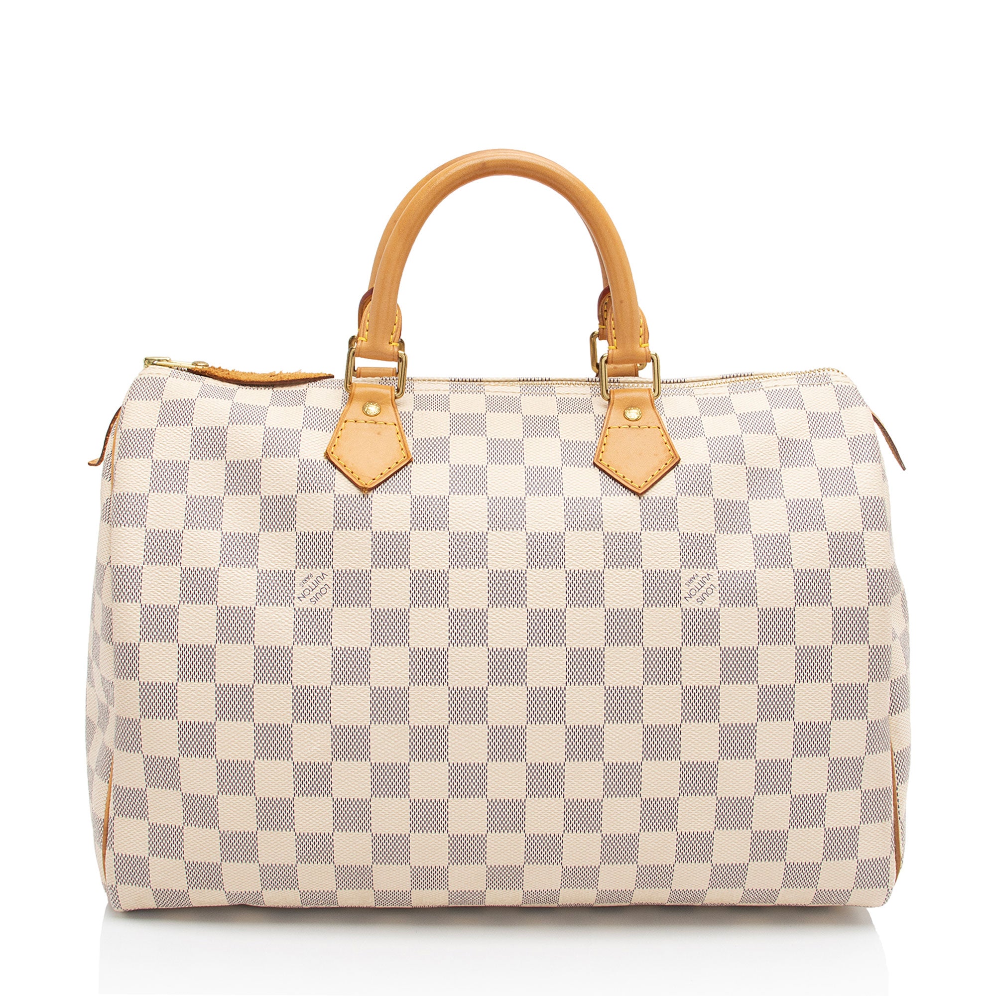 Louis Vuitton Damier Azur Speedy 35 Satchel (SHF-9Vy8ov)