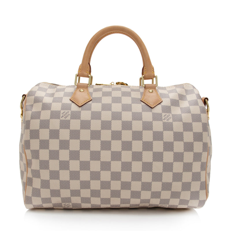 LOUIS VUITTON Speedy 30 Bandouliere Damier Azur Satchel Shoulder Bag W