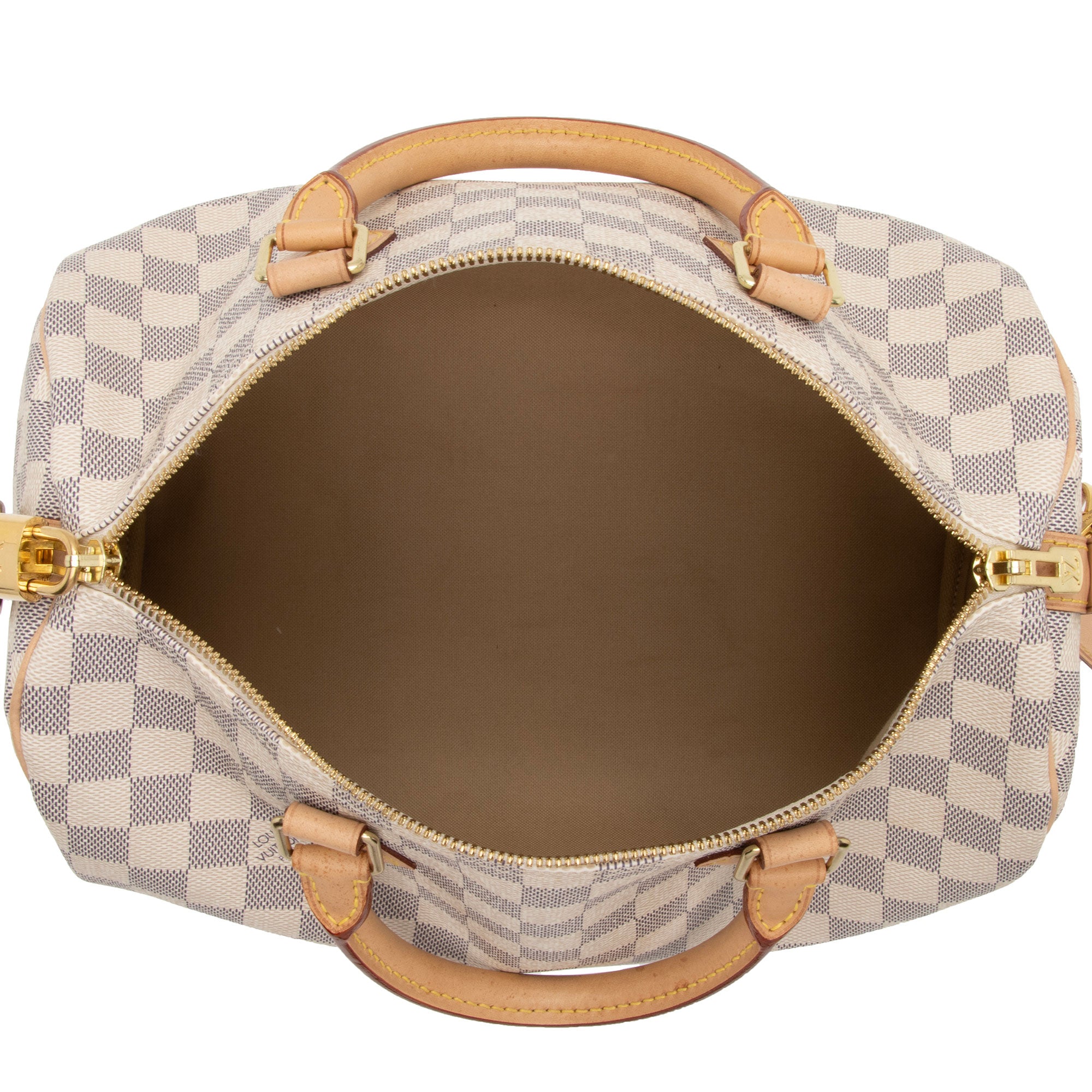 Louis Vuitton Damier Azur Speedy Bandouliere 30 Satchel (SHF-es0MQN)