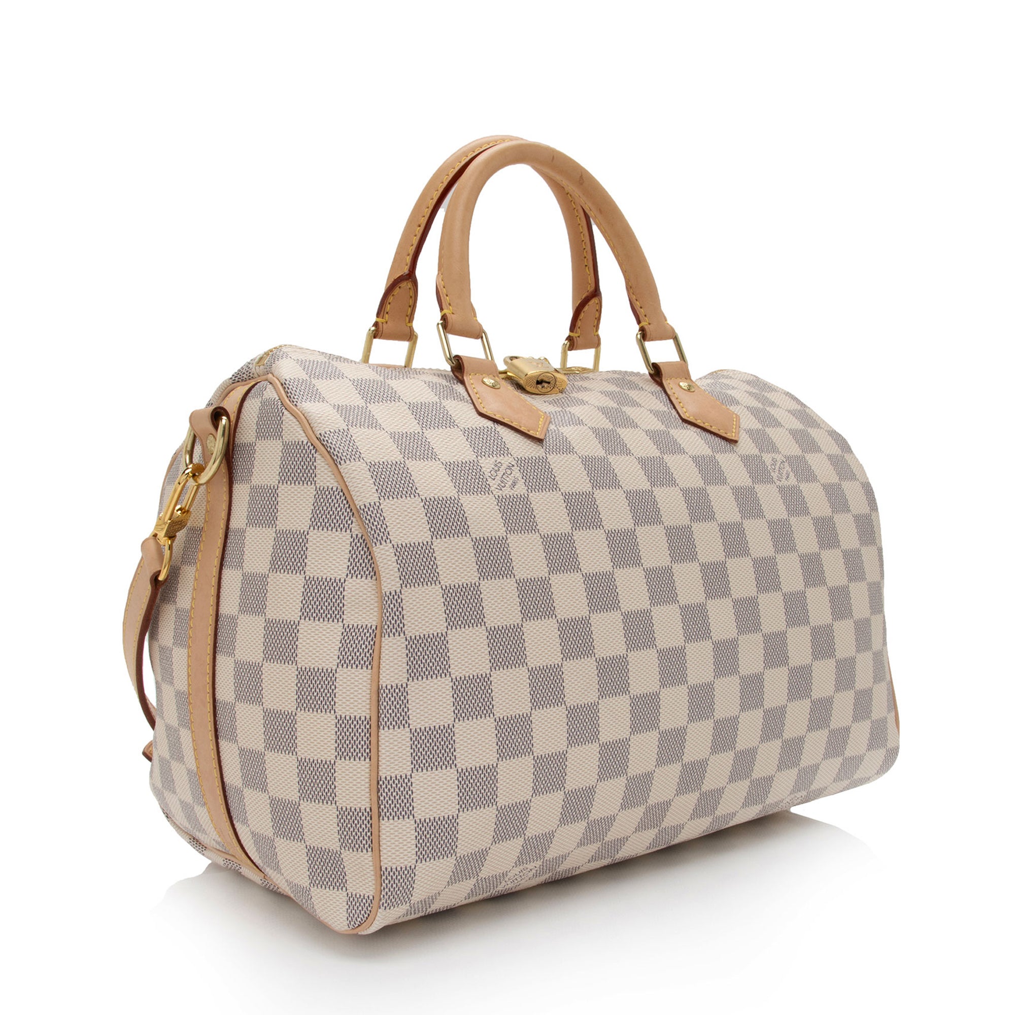 Louis Vuitton Damier Azur Speedy Bandouliere 30 Satchel (SHF-es0MQN)
