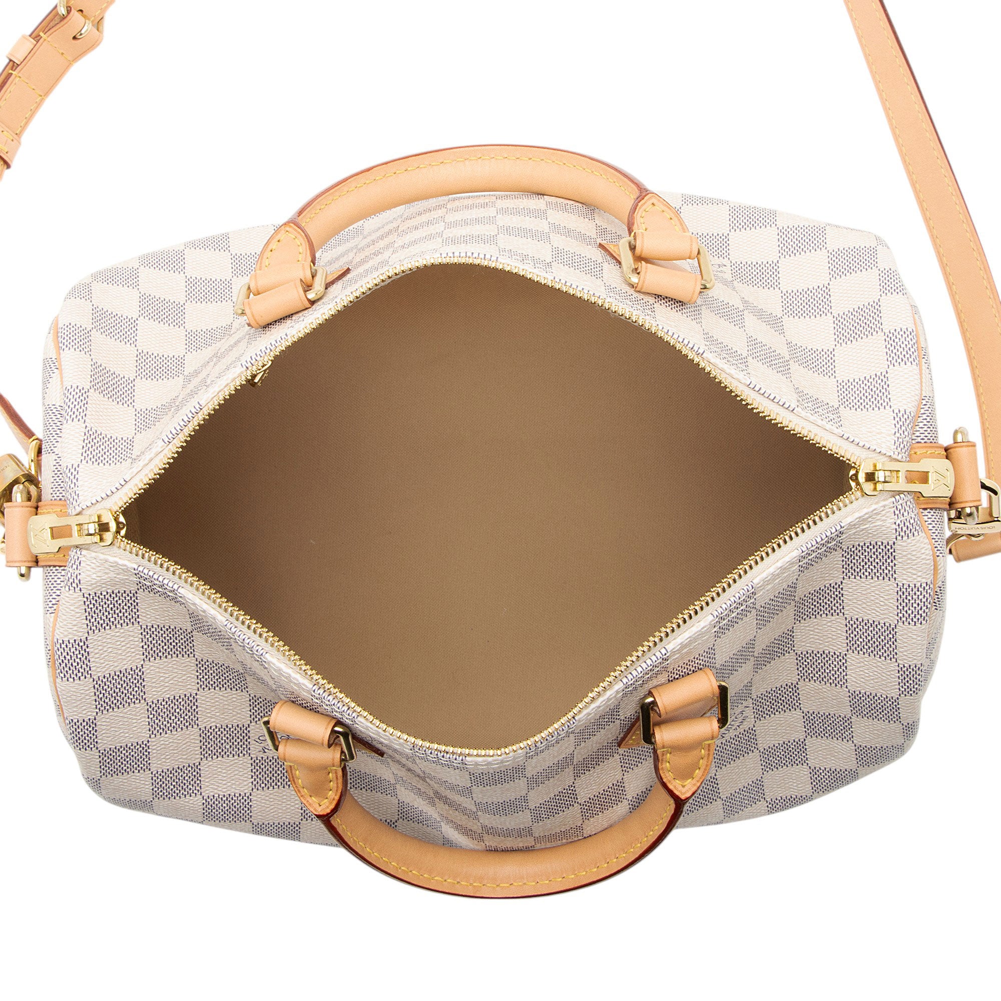 Louis Vuitton Damier Azur Speedy Bandouliere 30 Satchel (SHF-uLQ8b7)