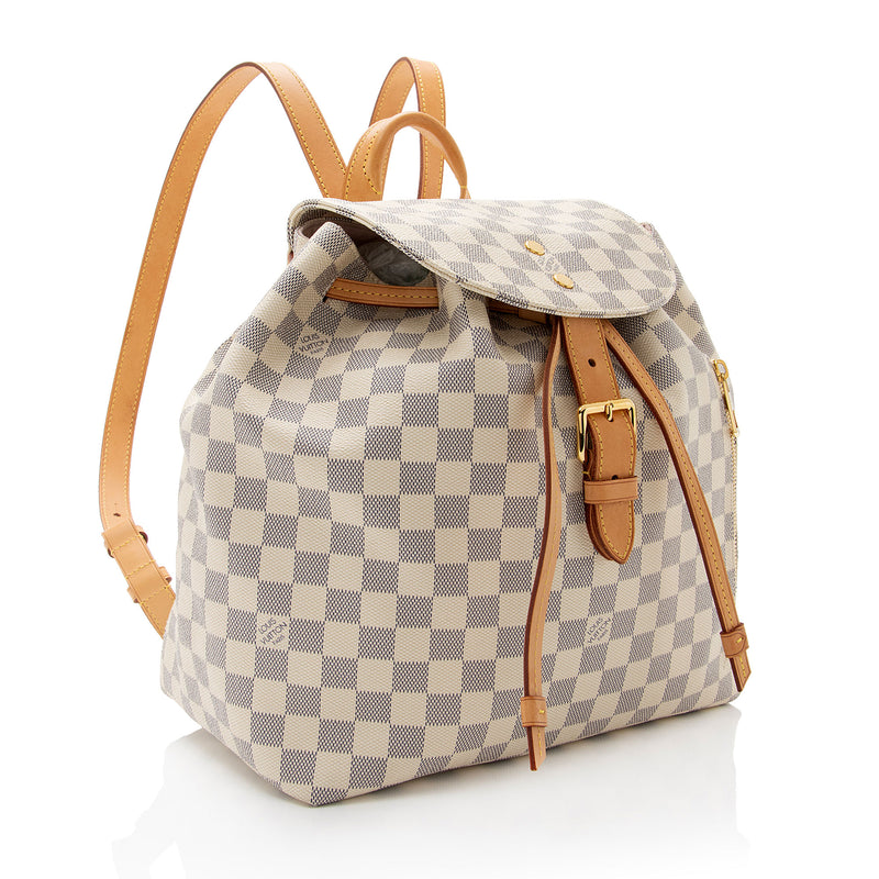 Louis Vuitton Damier Azur Sperone Backpack (SHF-4f0xqS)
