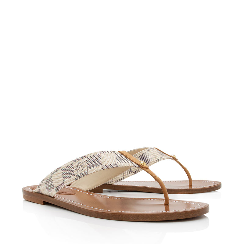 Louis Vuitton Sunny Flat Thong Cacao. Size 38.0