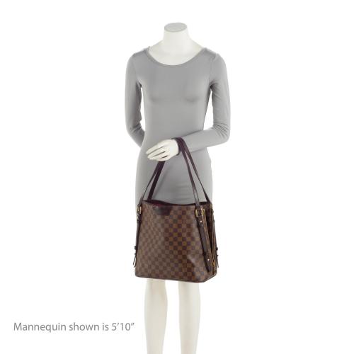 Louis Vuitton Damier Ebene Cabas Rivington Tote (SHF-7zfnCb)