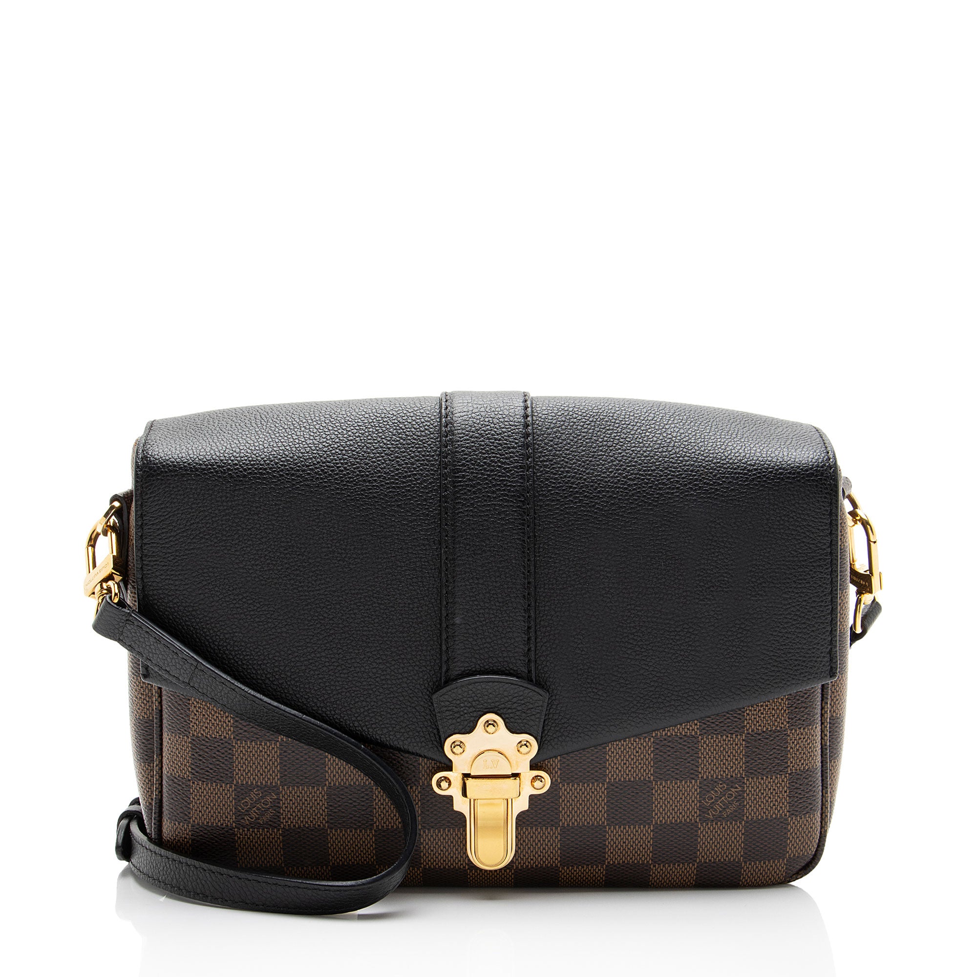Louis Vuitton Damier Ebene Calfskin Clapton PM Shoulder Bag