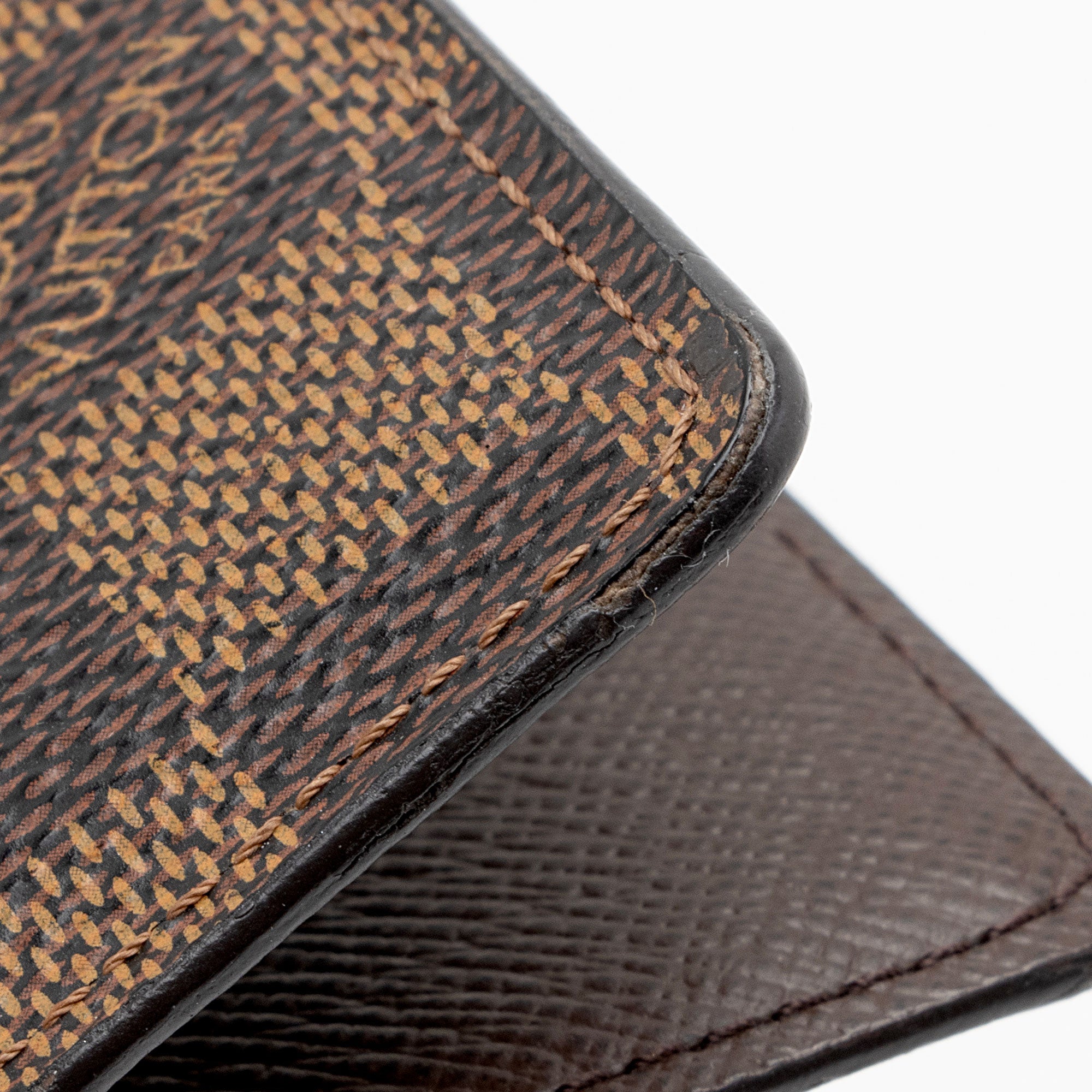 Louis Vuitton Damier Ebene Checkbook Cover (SHF-r7vjBZ)