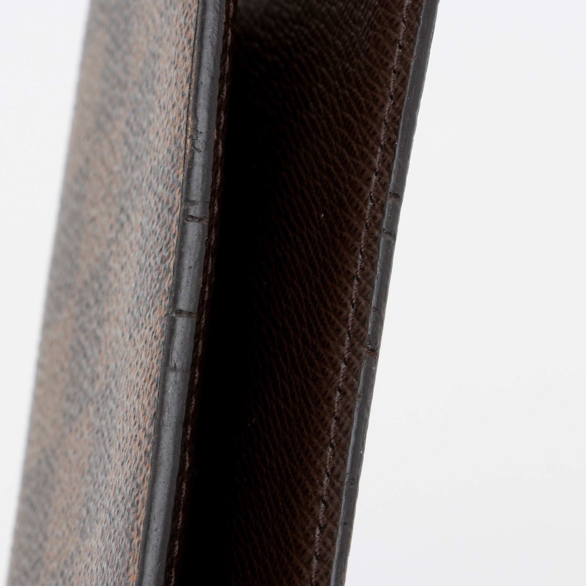 Louis Vuitton Damier Ebene Checkbook Cover (SHF-r7vjBZ)
