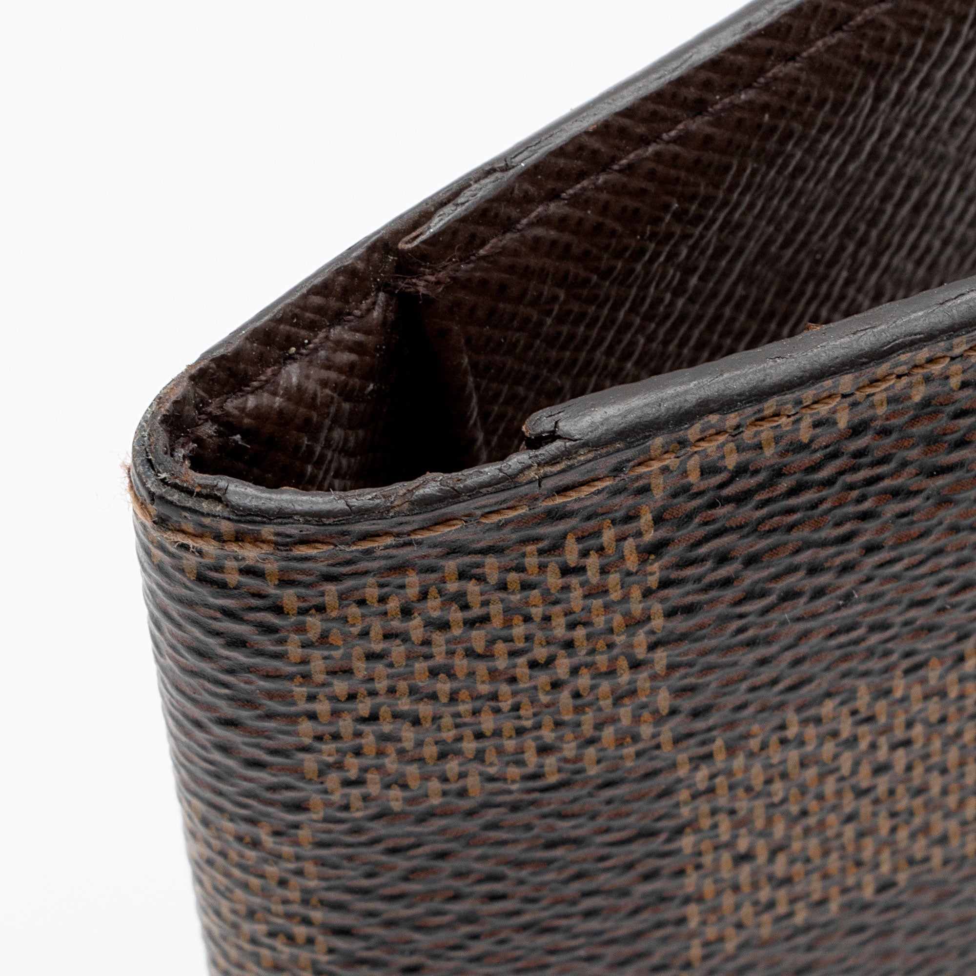 Louis Vuitton Damier Ebene Checkbook Cover (SHF-r7vjBZ)