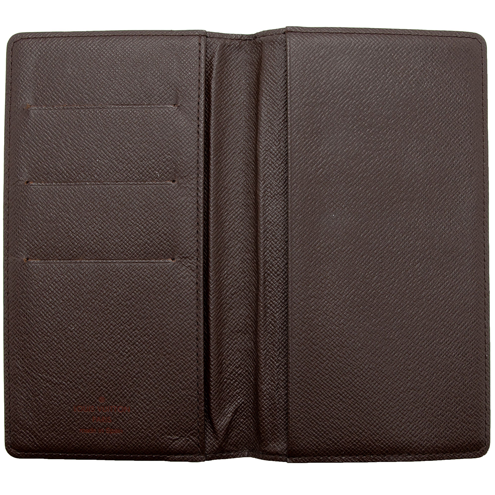 Louis Vuitton Damier Ebene Checkbook Cover (SHF-r7vjBZ)