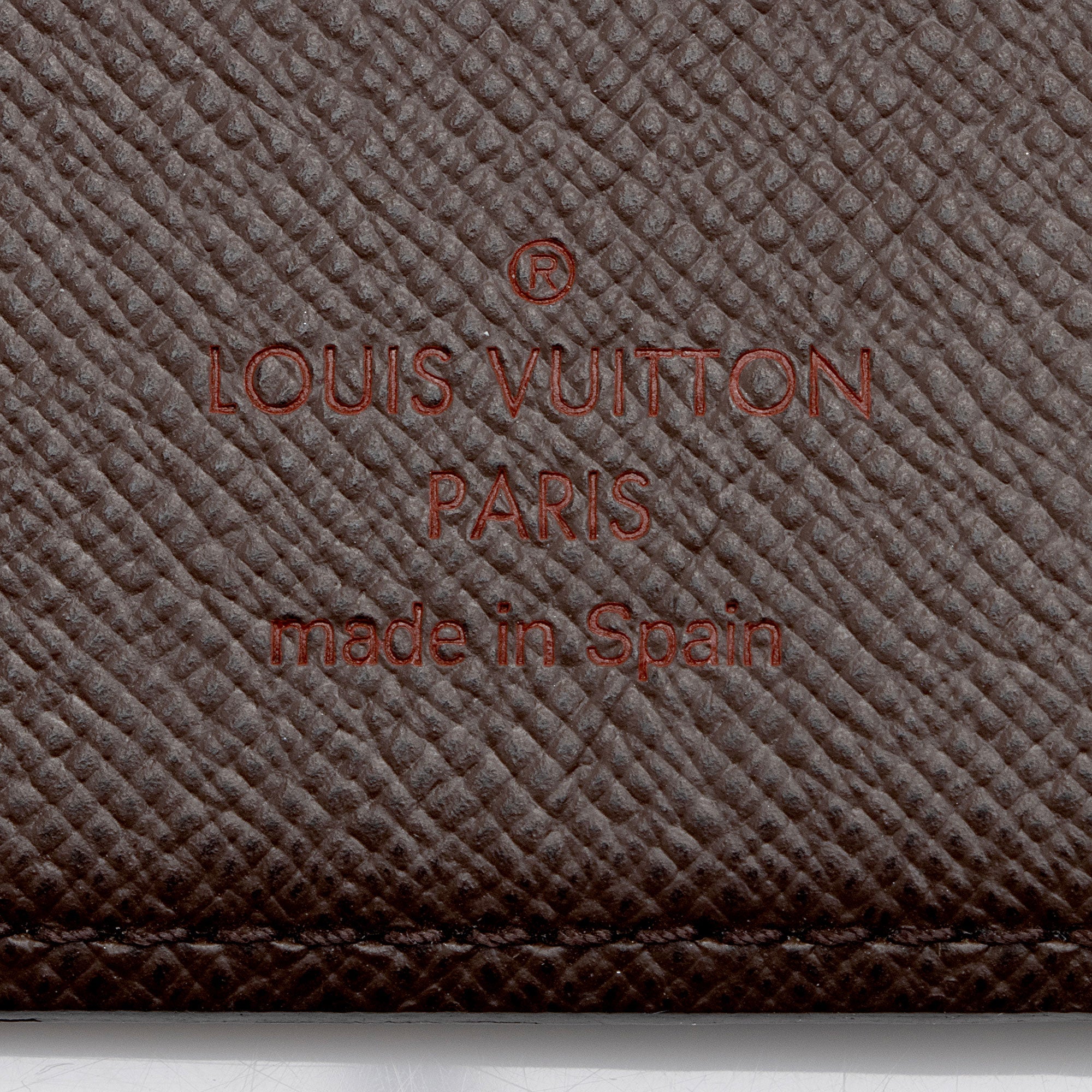 Louis Vuitton Damier Ebene Checkbook Cover (SHF-r7vjBZ)