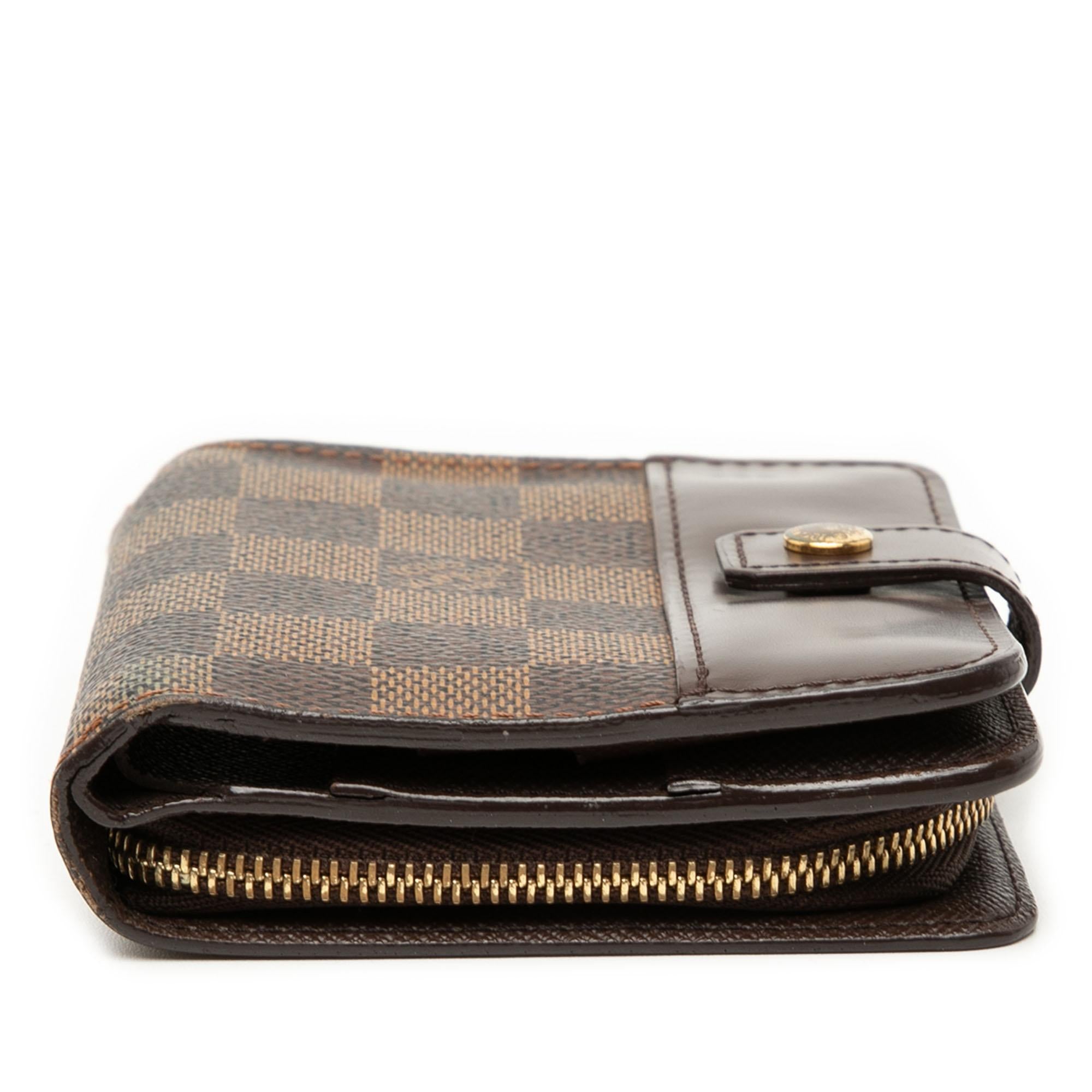 Louis Vuitton Damier Ebene Compact Zip Wallet