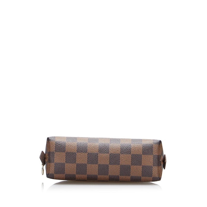 Louis Vuitton Cosmetic Pouch Brown Damier Ebene Canvas Clutch [Guaranteed  Authentic]