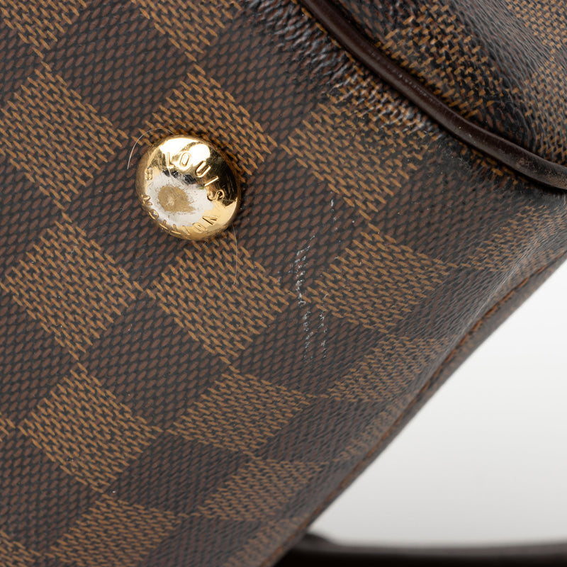 Louis Vuitton Coated Canvas Duomo Shoulder Bag Damier Ebene with Gold  Hardware
