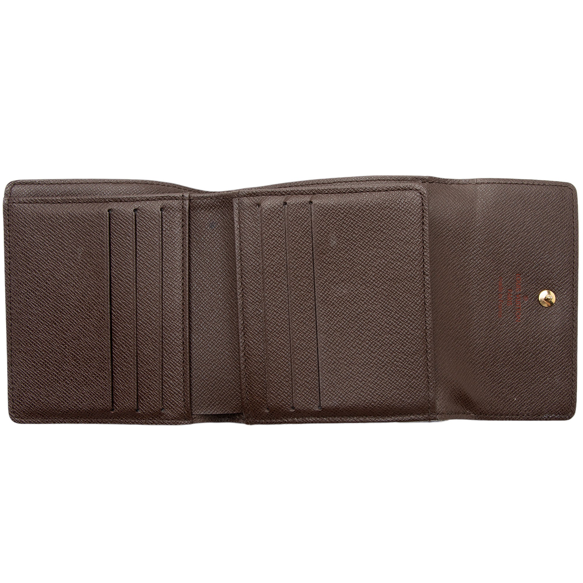 Louis Vuitton Damier Ebene Elise Wallet (SHF-BahmMe)