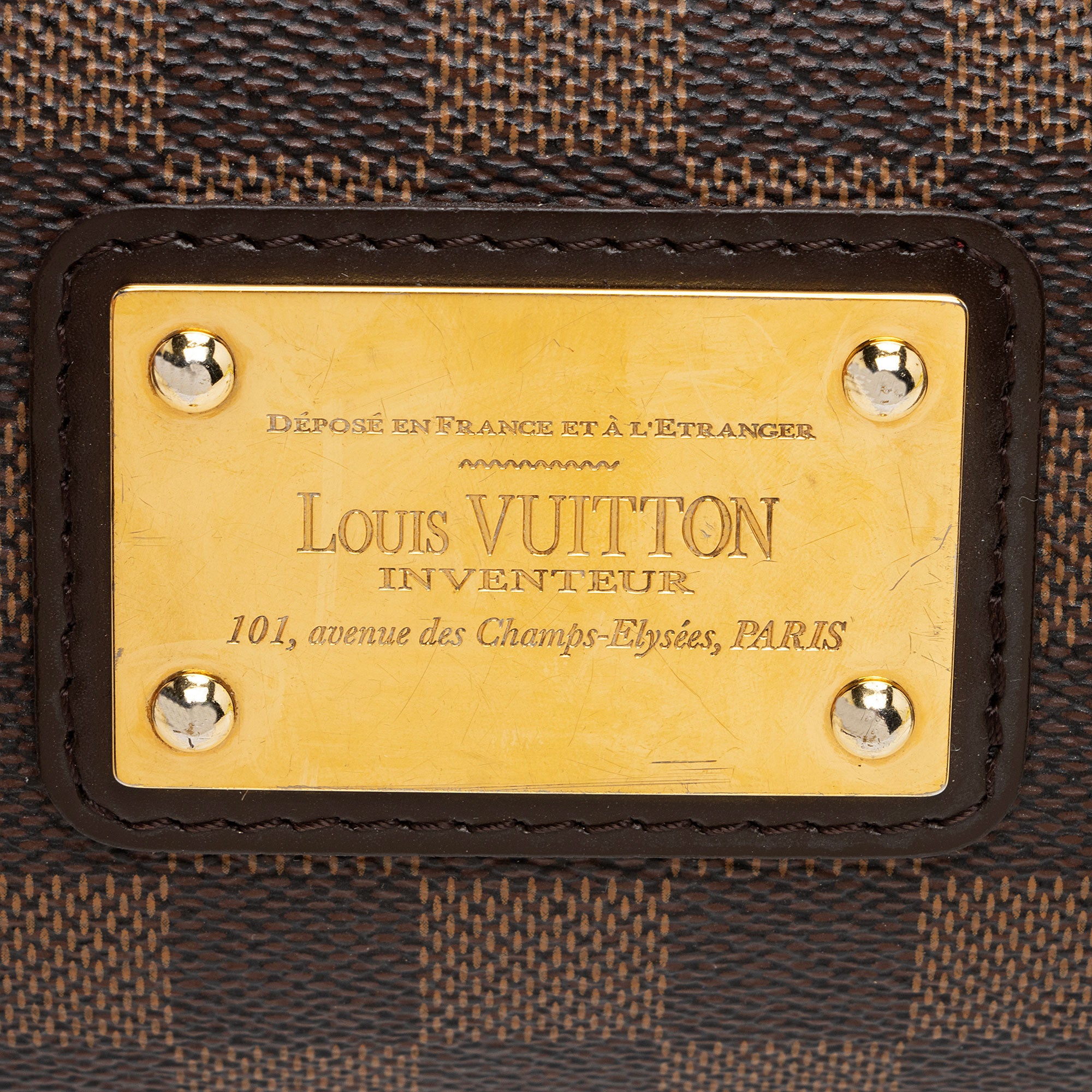 Louis Vuitton Damier Ebene Eva Clutch (SHF-4Ekszs)