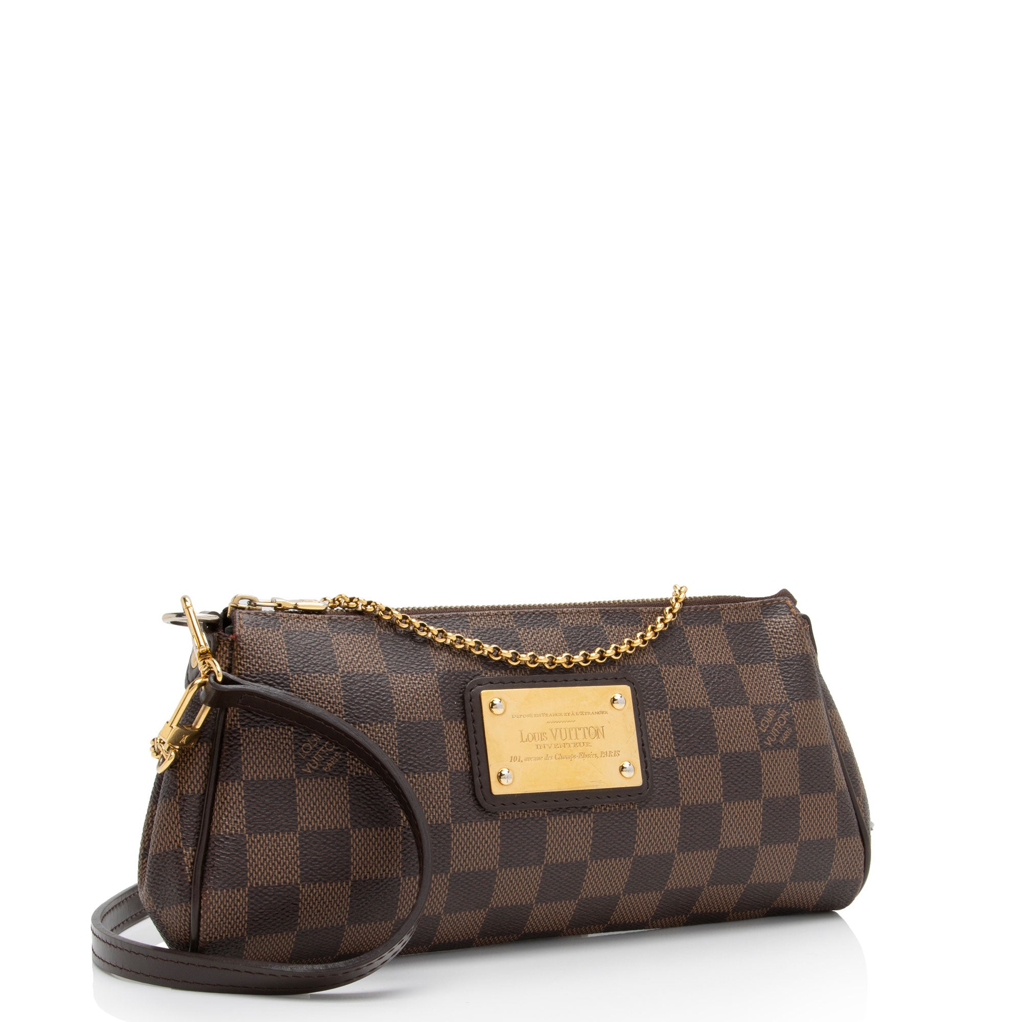 Louis Vuitton Damier Ebene Eva Clutch (SHF-4Ekszs)