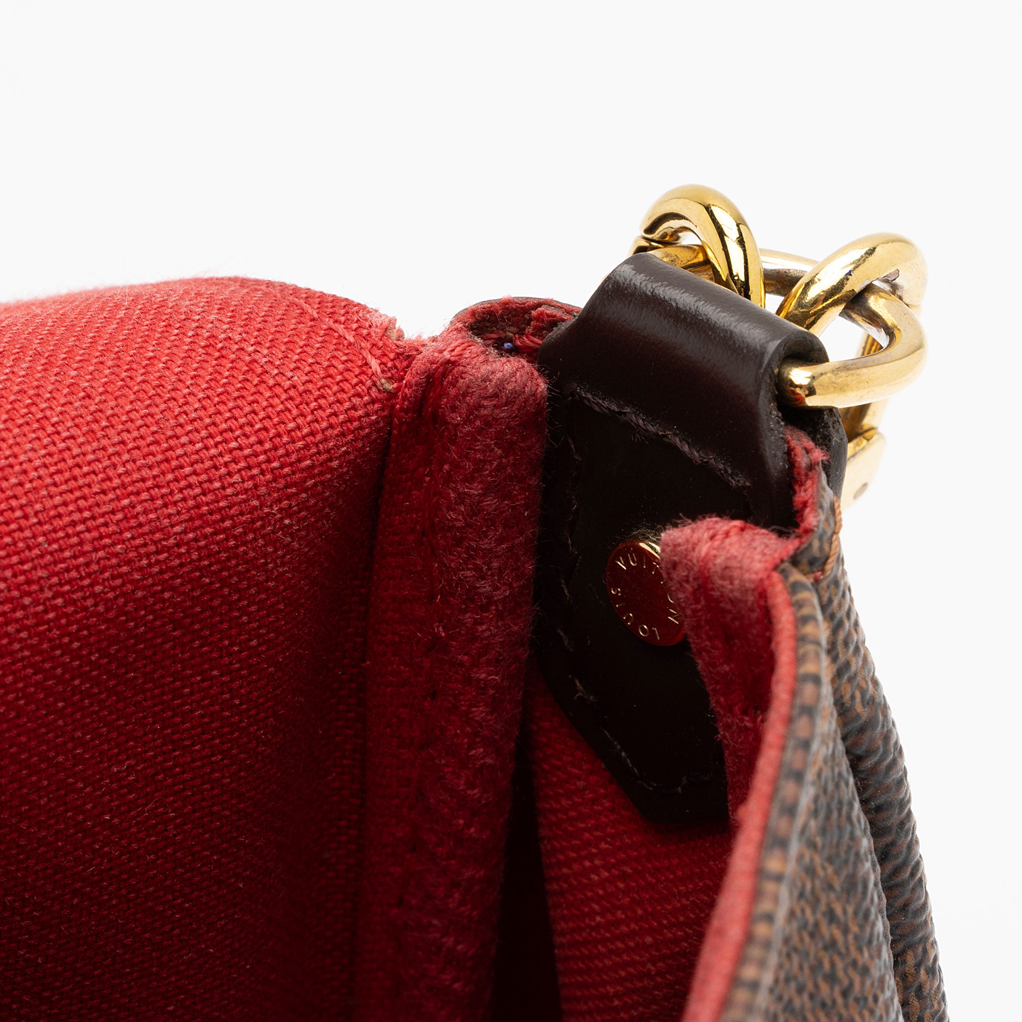 Louis Vuitton Damier Ebene Favorite MM Shoulder Bag (SHF-0DWjUf)