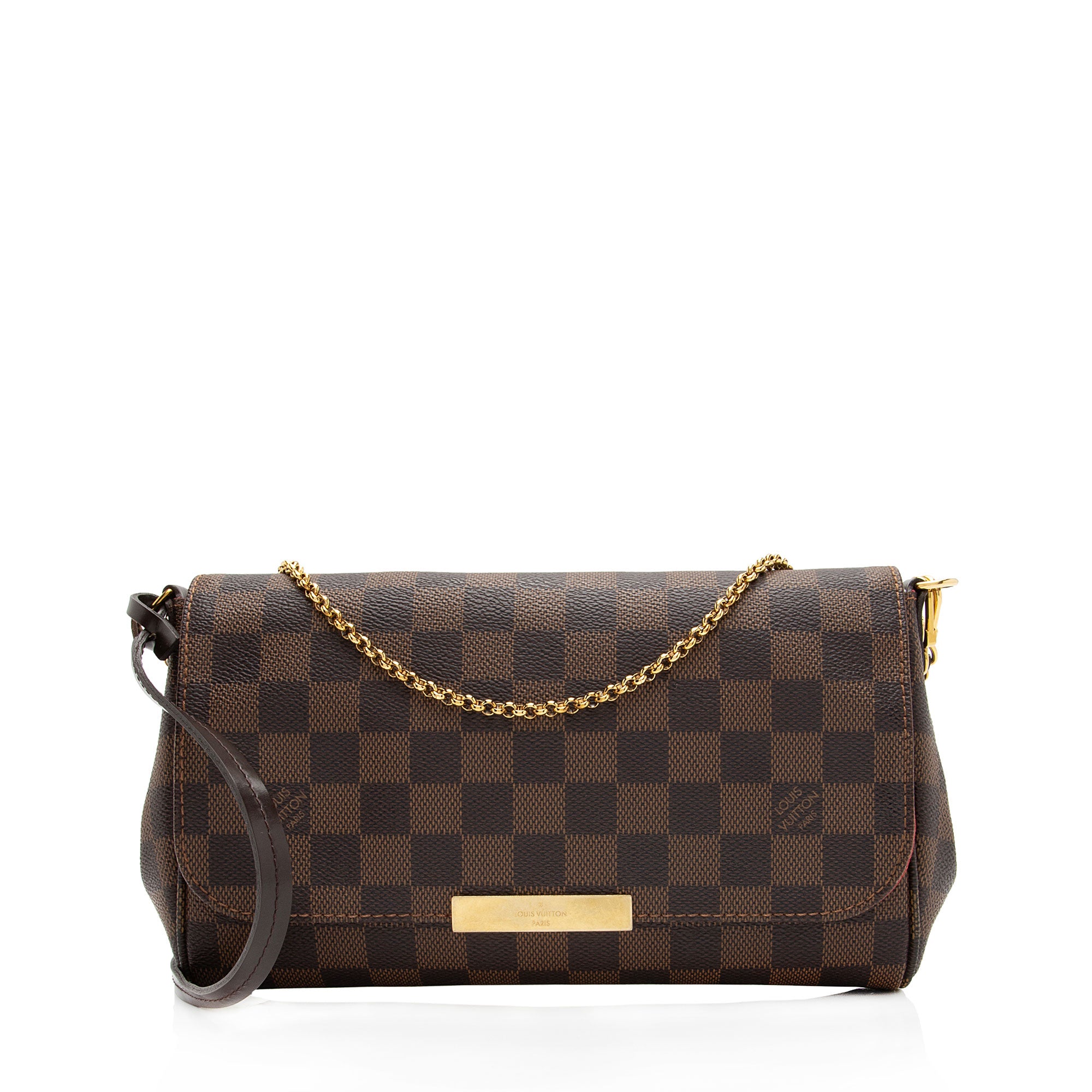Louis Vuitton Damier Ebene Favorite MM Shoulder Bag (SHF-0DWjUf)