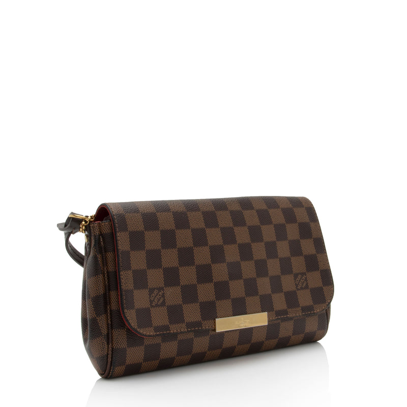 Louis Vuitton Damier Ebene Favorite MM Shoulder Bag (SHF-tqOR1k)