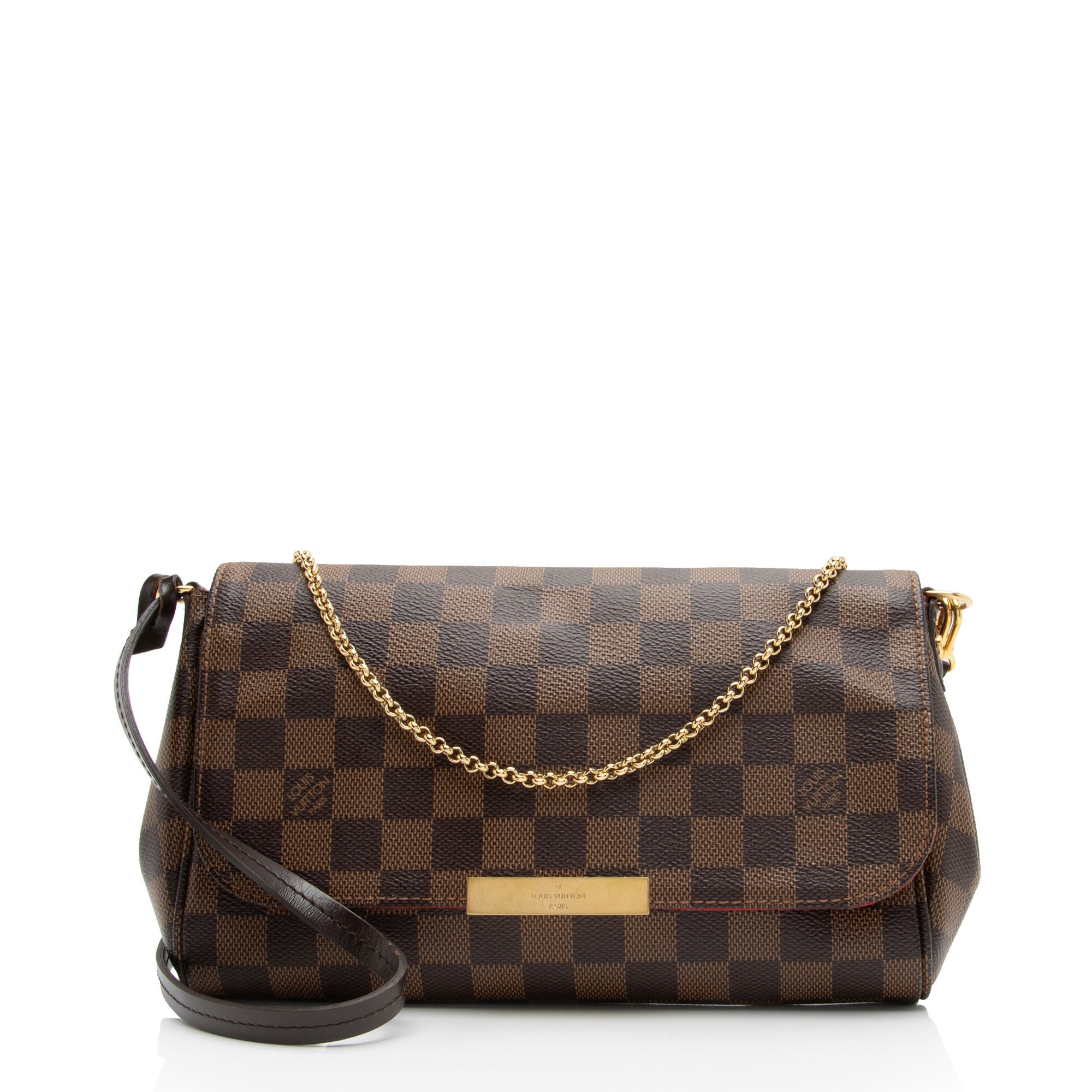 Louis Vuitton Damier Ebene Favorite MM Shoulder Bag (SHF-drGeqd)