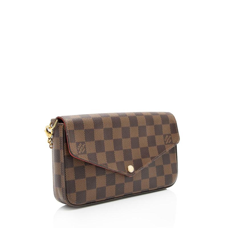 Pochette felicie damier 2025 ebene