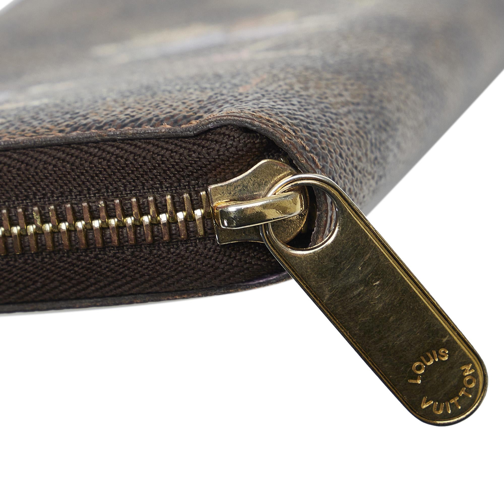 Louis Vuitton Damier Ebene Illustre Zippy Long Wallet (SHG-Ec08fF)
