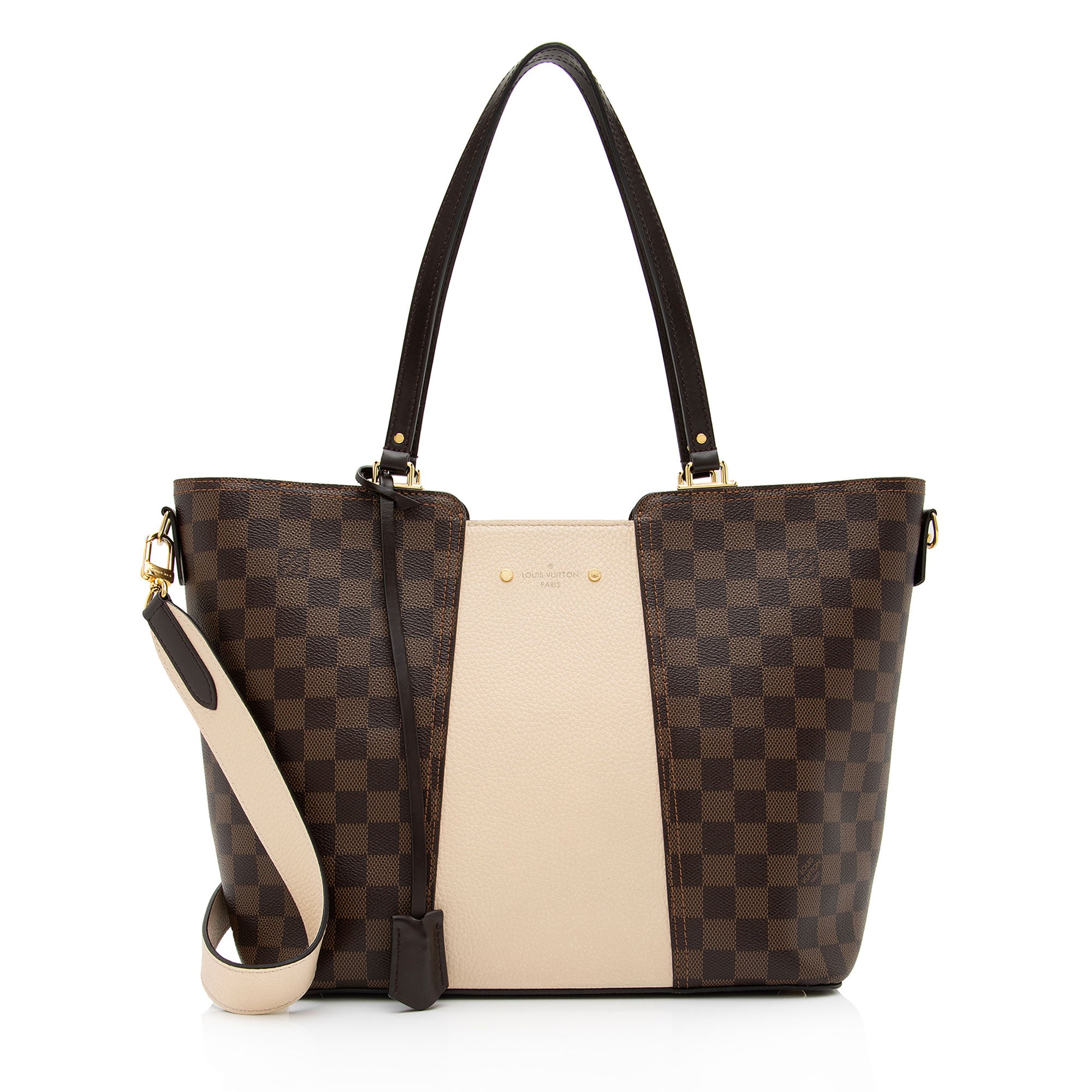 Louis Vuitton Damier Ebene Jersey Tote (SHF-njZMjN)