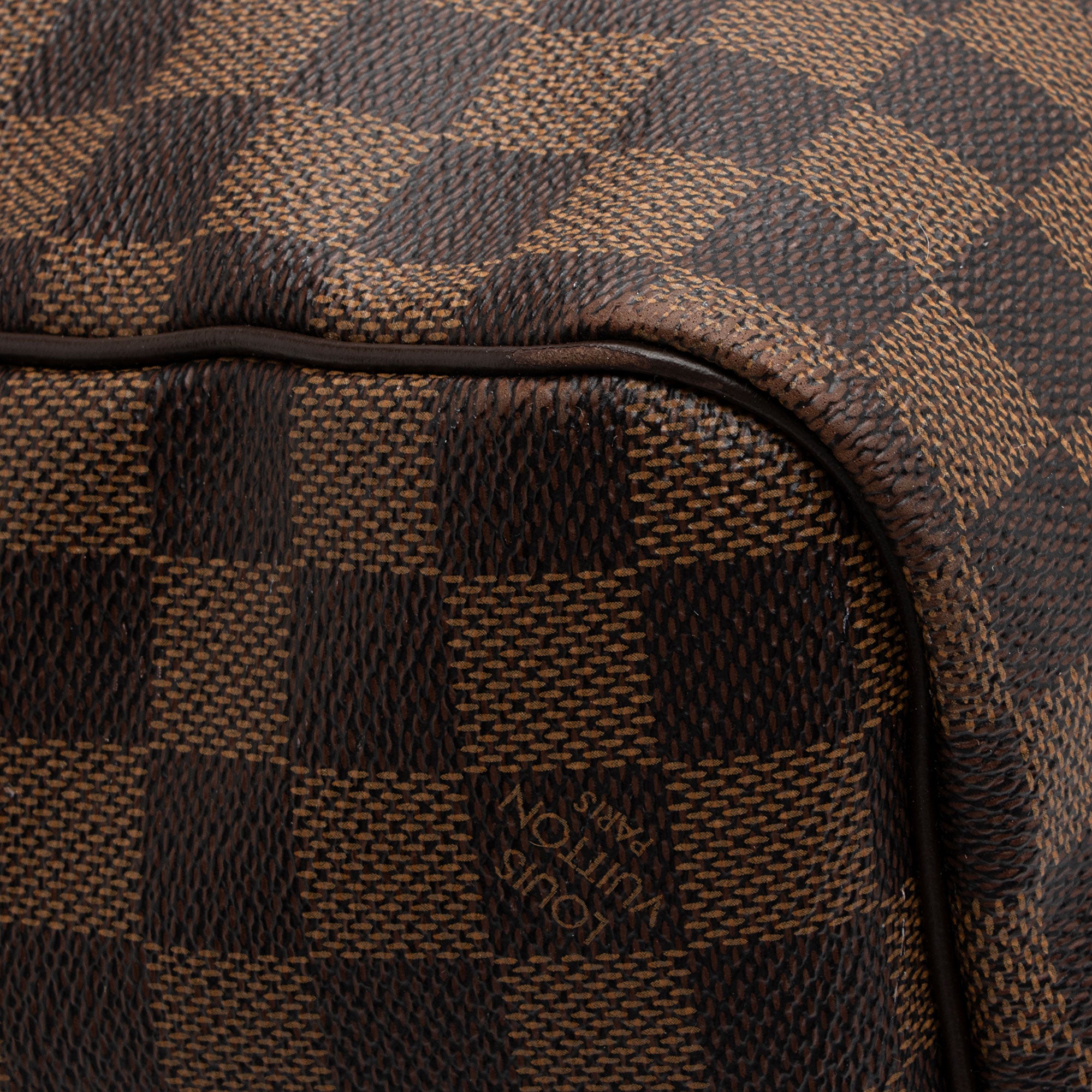 Louis Vuitton Damier Ebene Keepall Bandouliere 55 Duffle Bag (SHF-tEajPT)