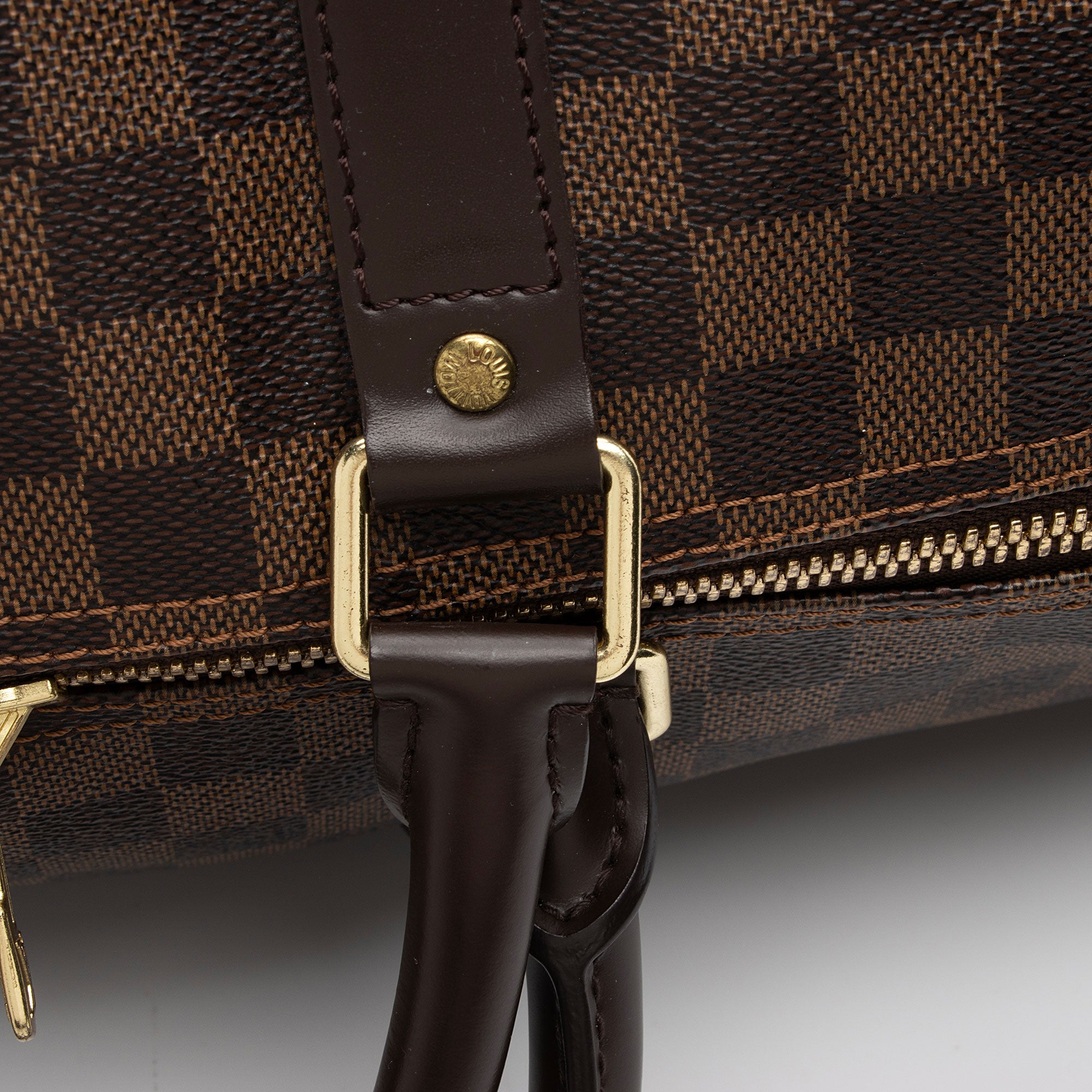 Louis Vuitton Damier Ebene Keepall Bandouliere 55 Duffle Bag (SHF-tEajPT)