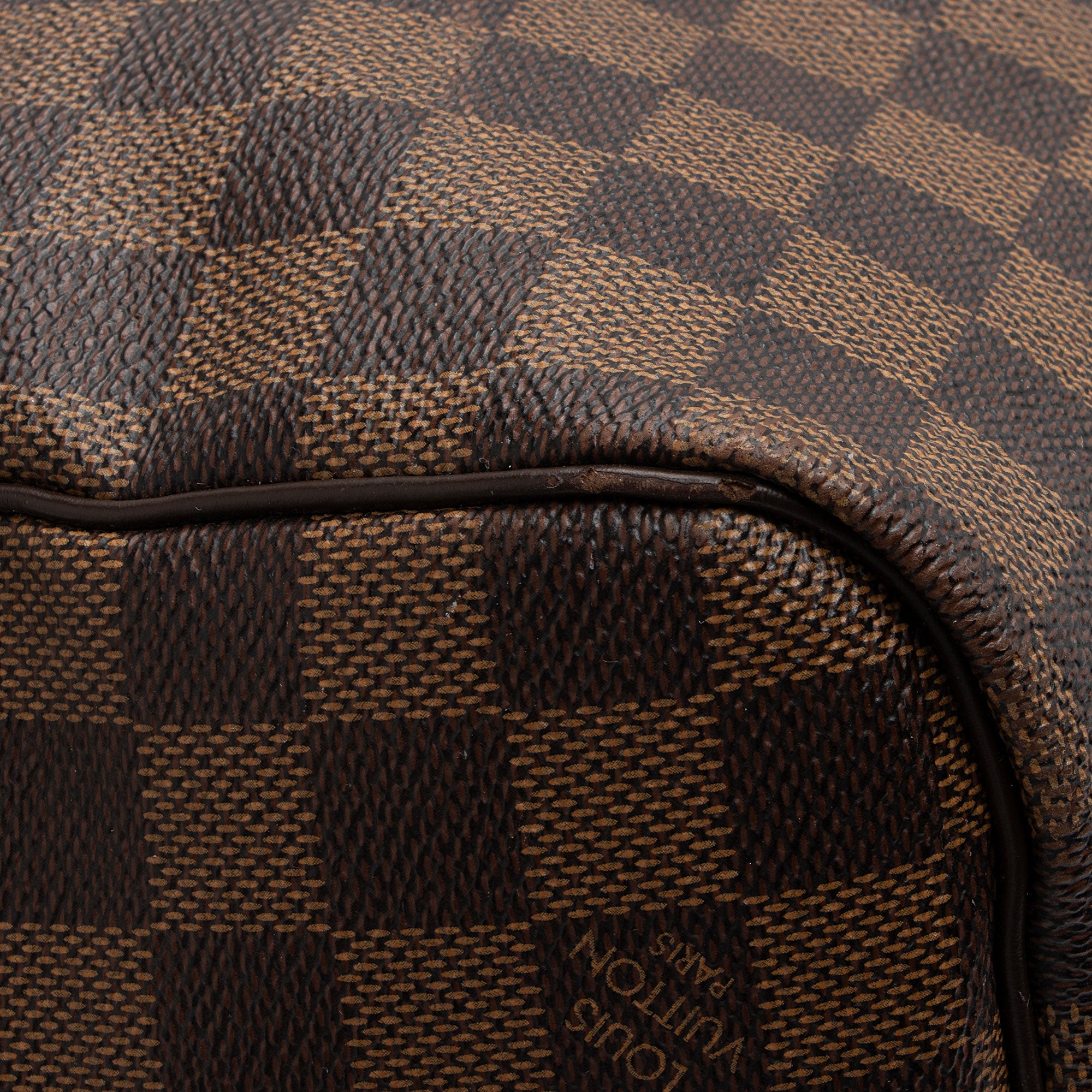 Louis Vuitton Damier Ebene Keepall Bandouliere 55 Duffle Bag (SHF-tEajPT)