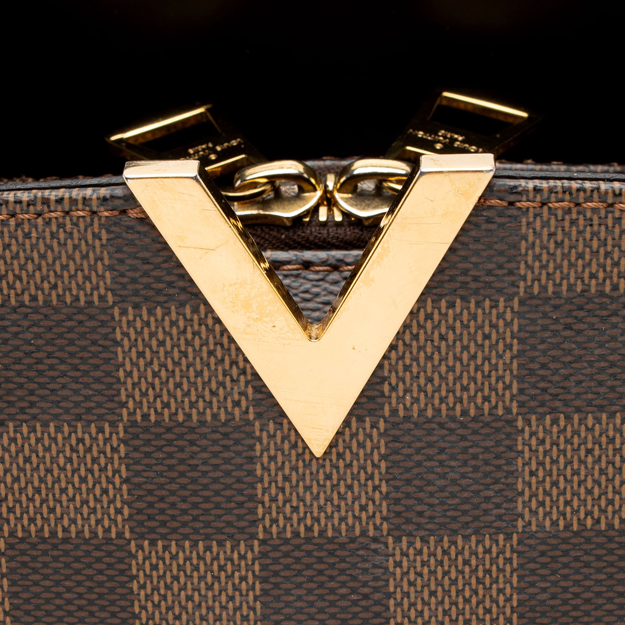 Louis Vuitton Damier Ebene Kensington Bowler Satchel
