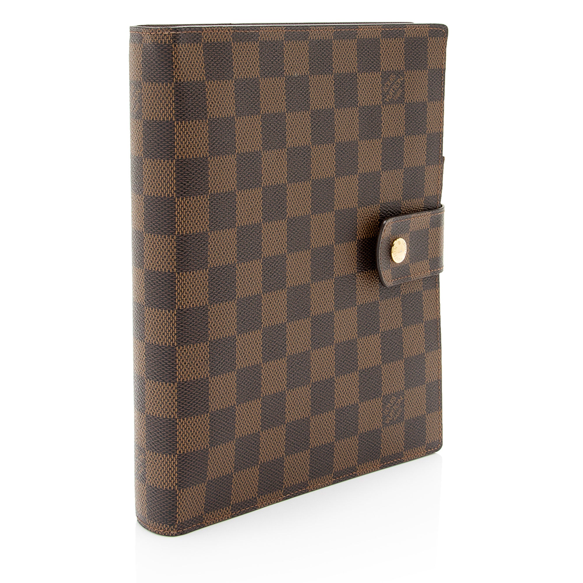 Louis Vuitton Damier Ebene Large Ring Agenda Cover (SHF-MCykrN)