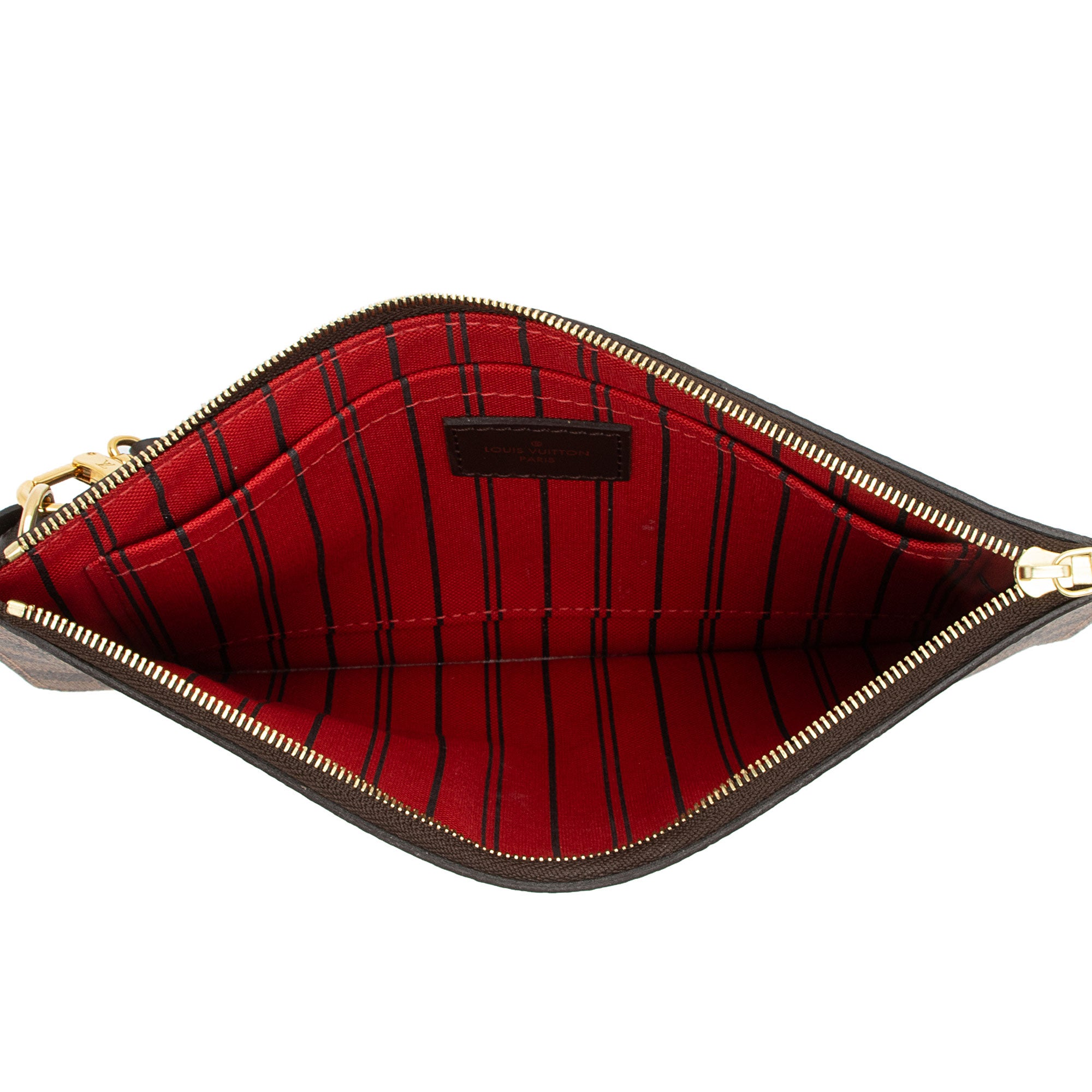 Louis Vuitton Damier Ebene Neverfull MM Pochette (SHF-pl5qAi)