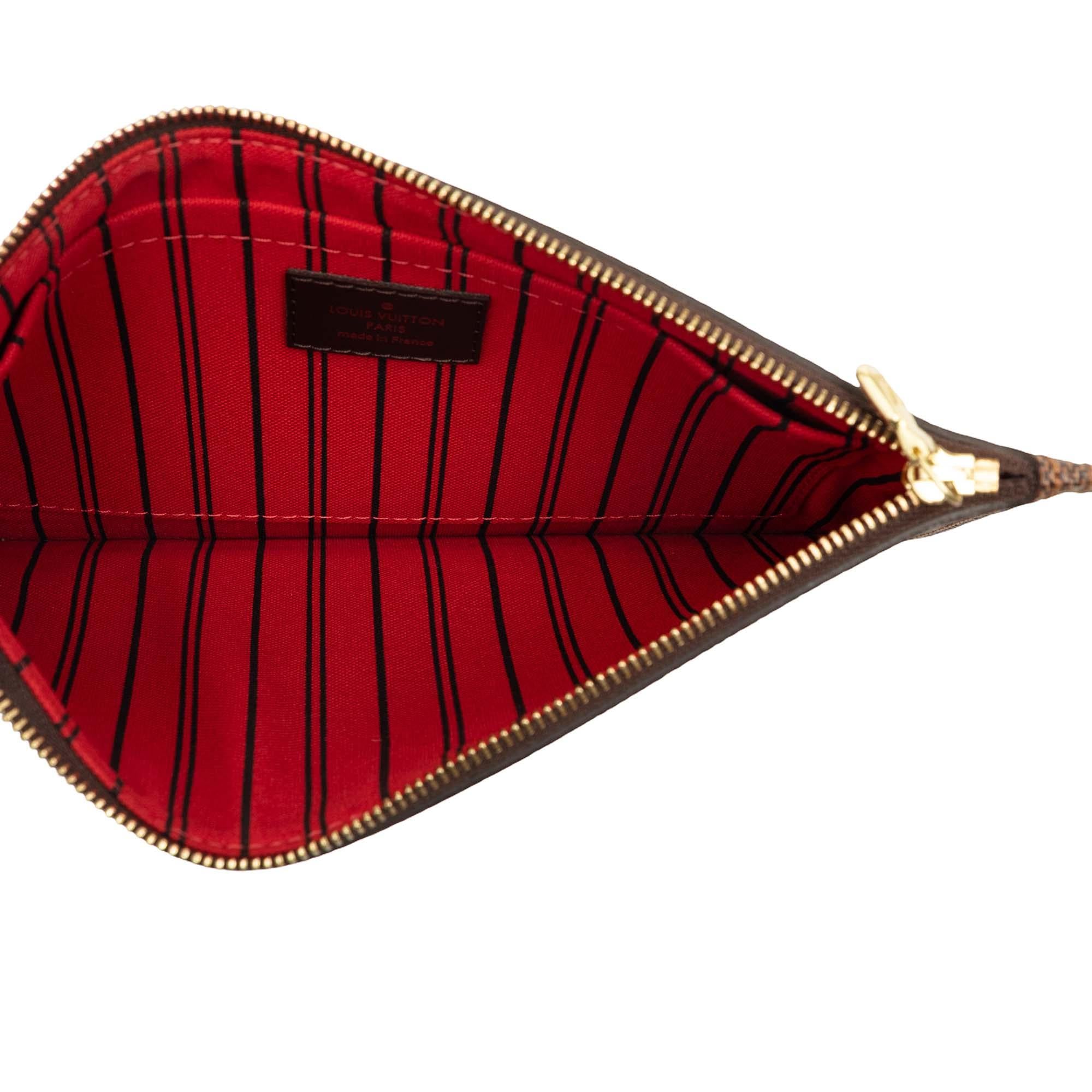 Louis Vuitton Damier Ebene Neverfull MM Pouch