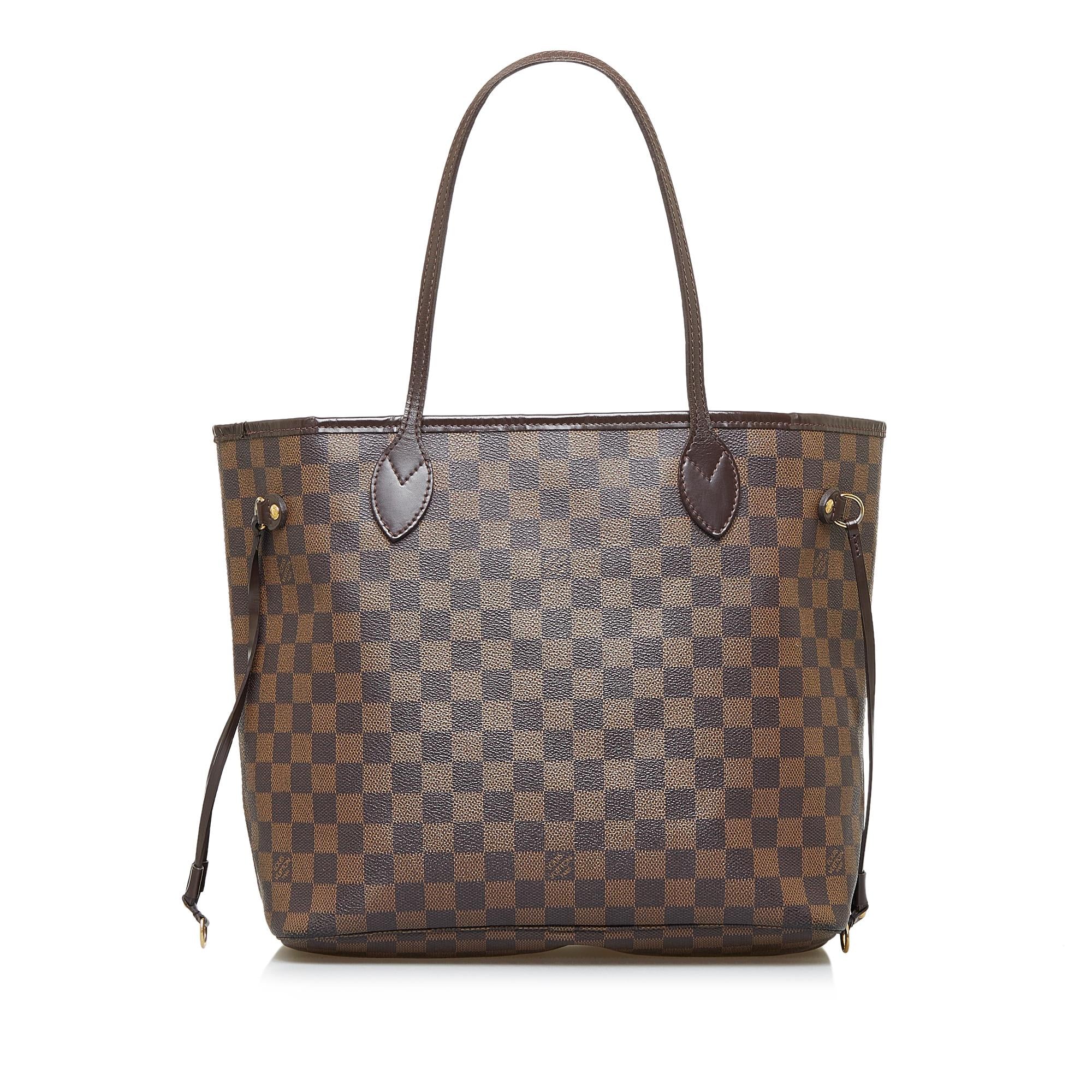 Louis Vuitton Damier Ebene Neverfull MM (SHG-wzMcJo)