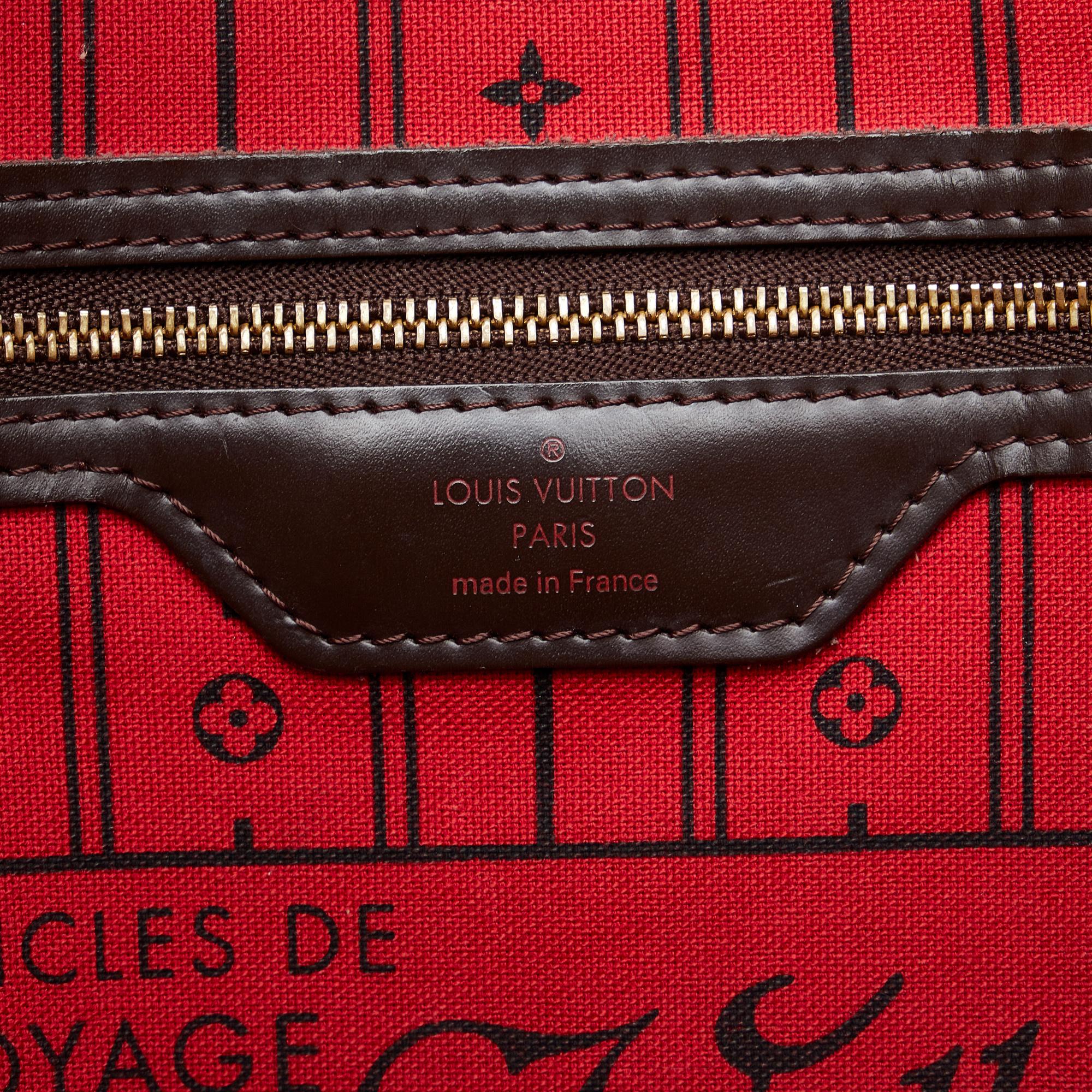 Louis Vuitton Damier Ebene Neverfull MM (SHG-wzMcJo)