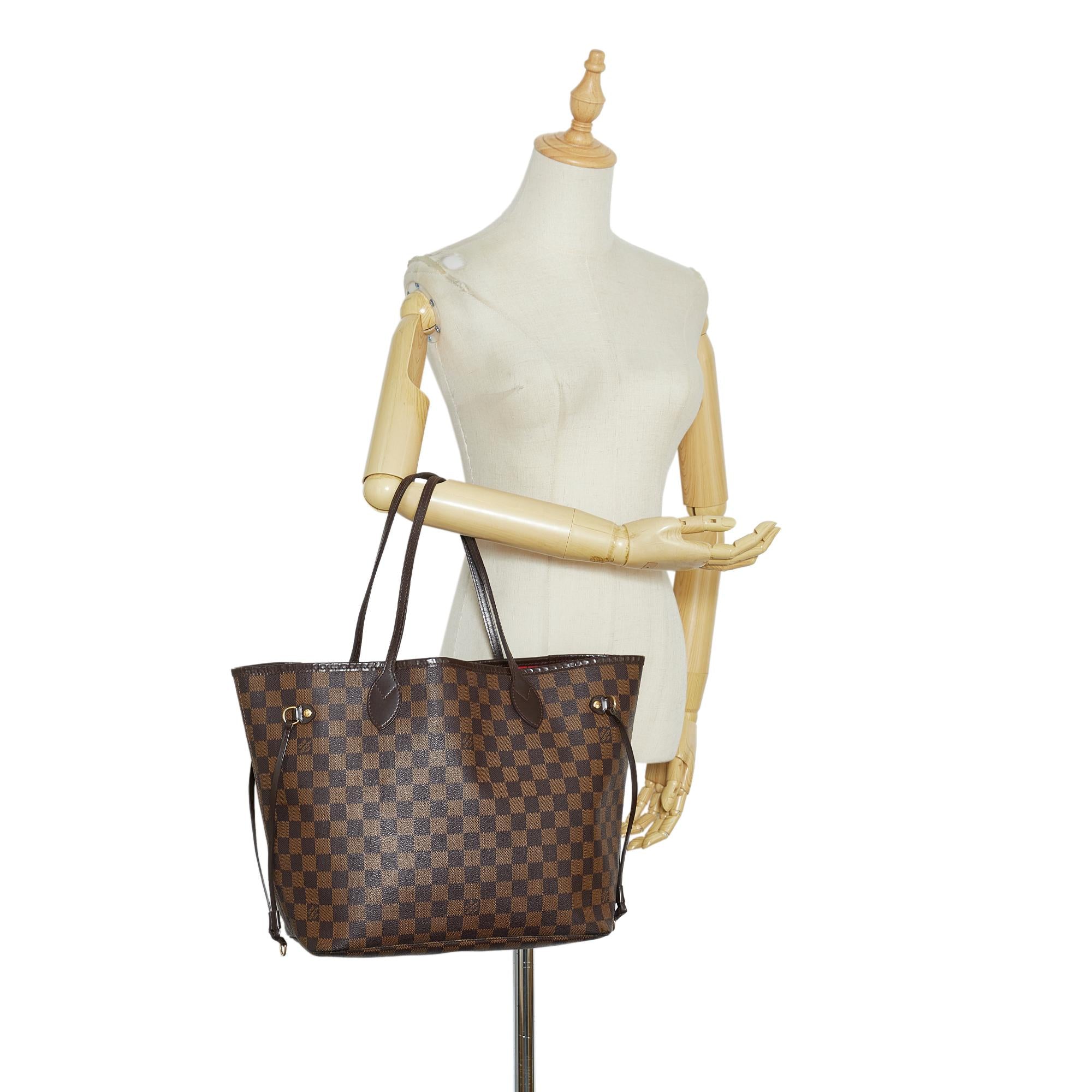 Louis Vuitton Damier Ebene Neverfull MM (SHG-wzMcJo)