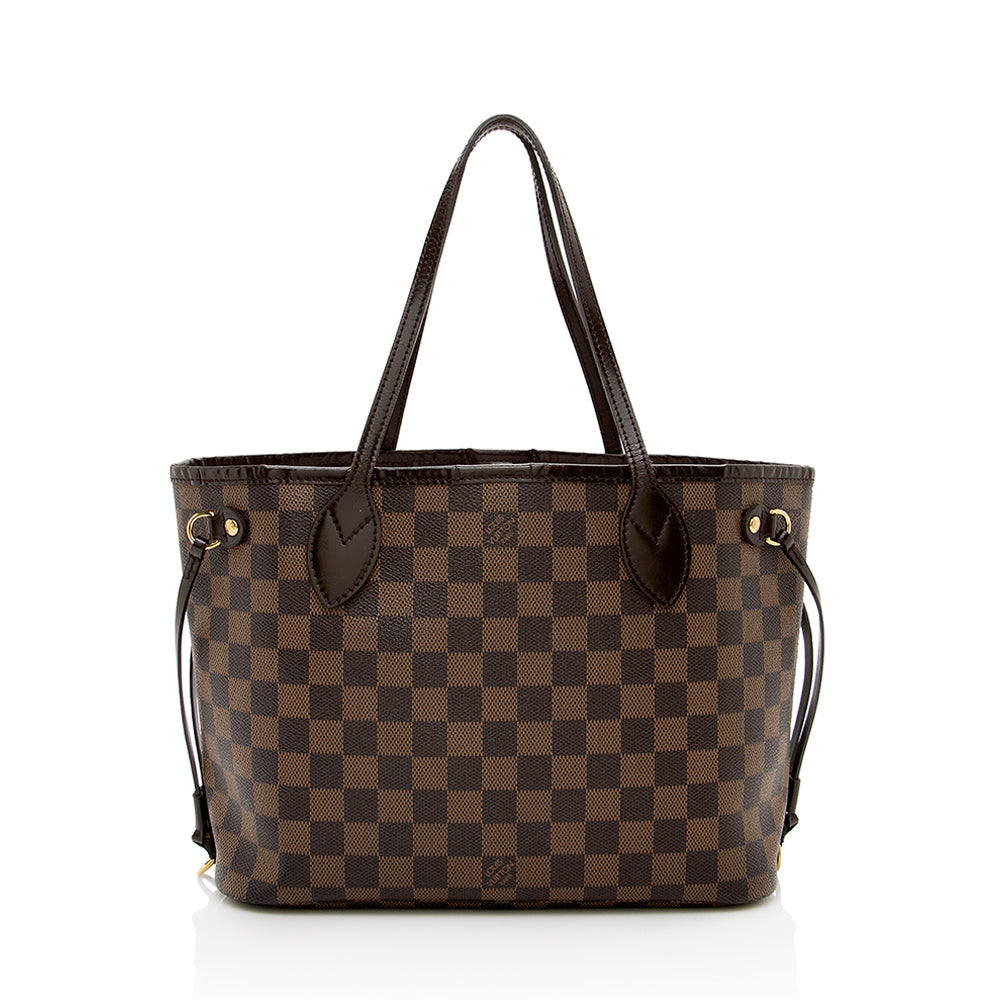 Louis Vuitton Damier Ebene Neverfull PM Tote (SHF-16873)