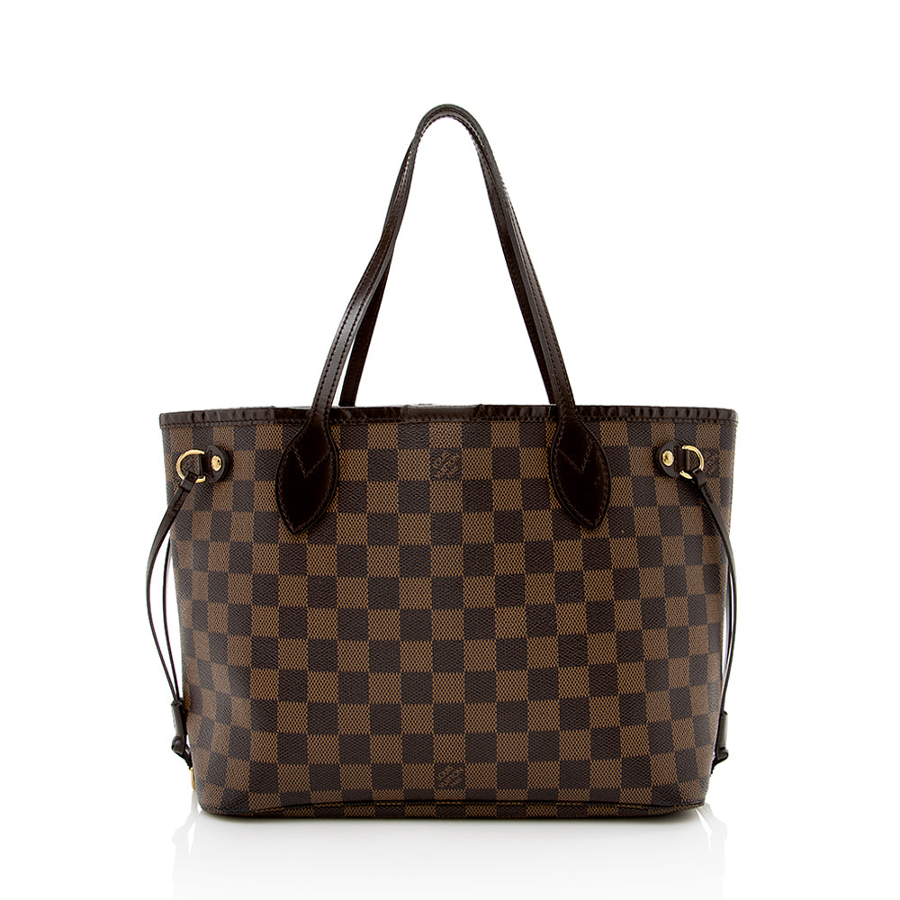 Louis Vuitton Damier Ebene Neverfull PM Tote (SHF-16873)