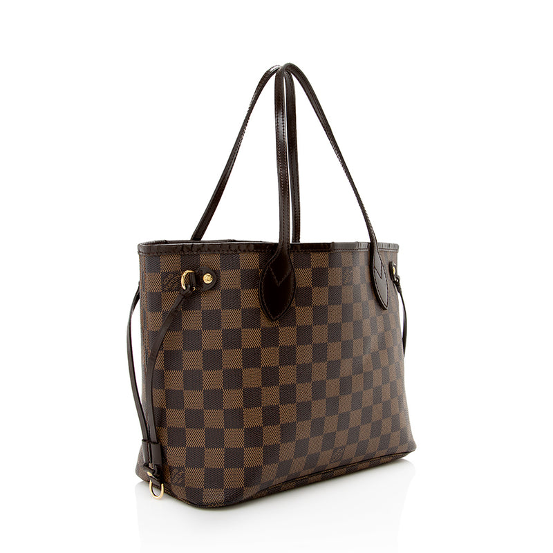 Louis Vuitton Damier Ebene Neverfull PM Tote (SHF-16873)